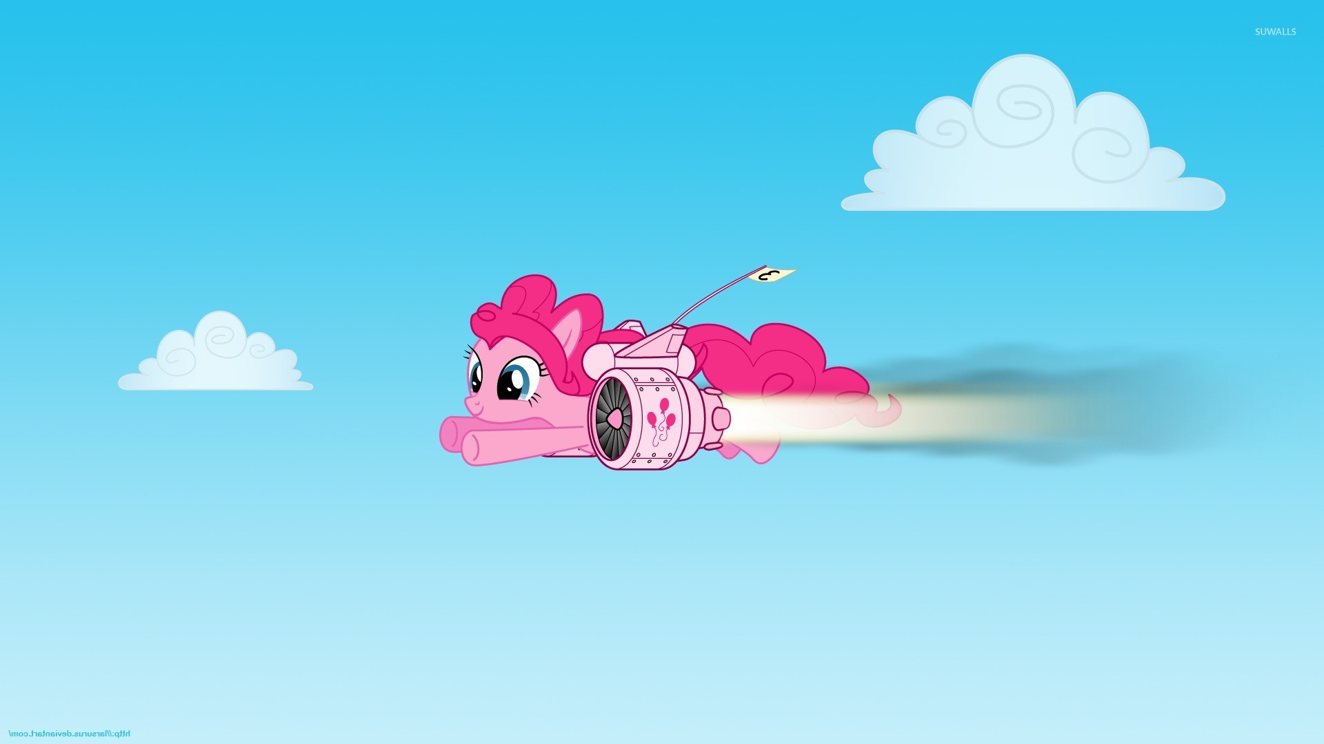 Pinkie Pie with a jet pack – My Little Pony wallpaper jpg