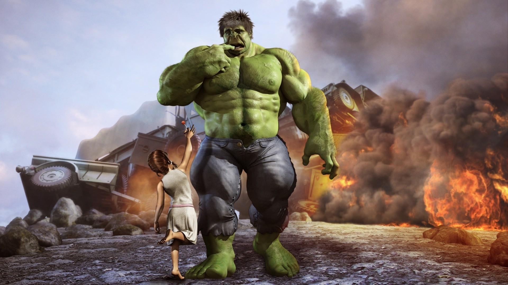 Hulk comic character cgi marvel comics 3d modeling Wallpaper HD
