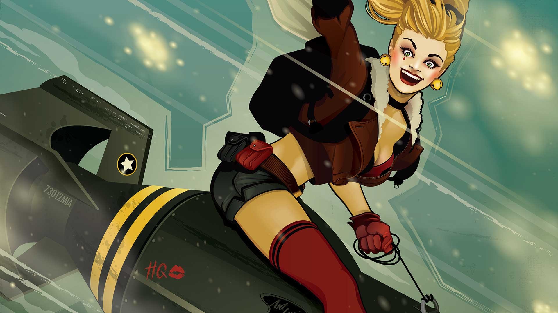 Serier – Bombshells DC Bombshells Harleen Quinzel Harley Quinn Bakgrund
