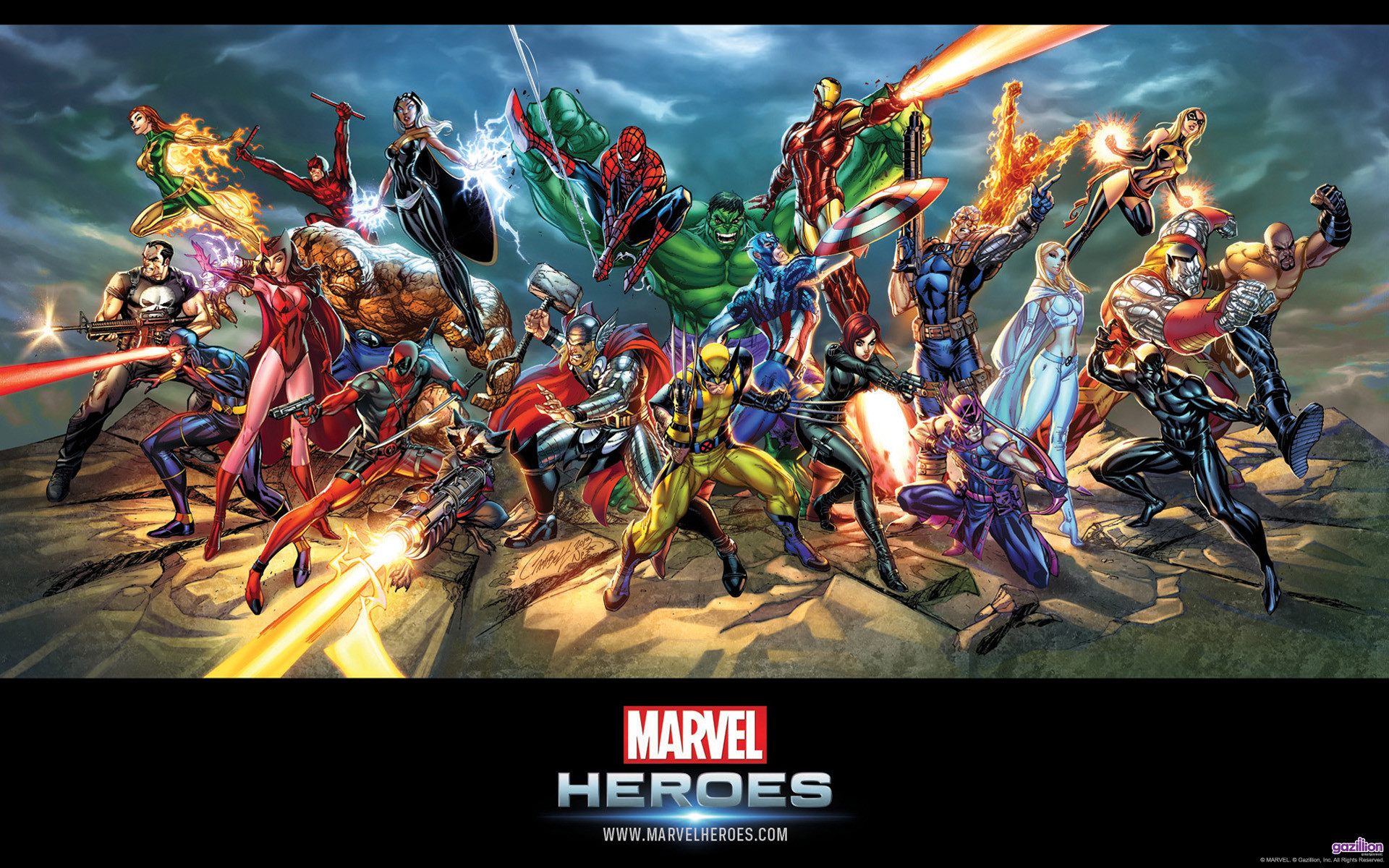 Marvel Heroes by Jeff Scott Campbell