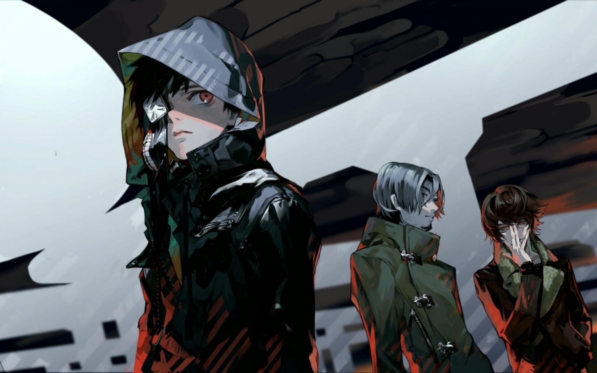 Preview wallpaper tokyo ghoul, kaneki ken, guys, art 1920×1200