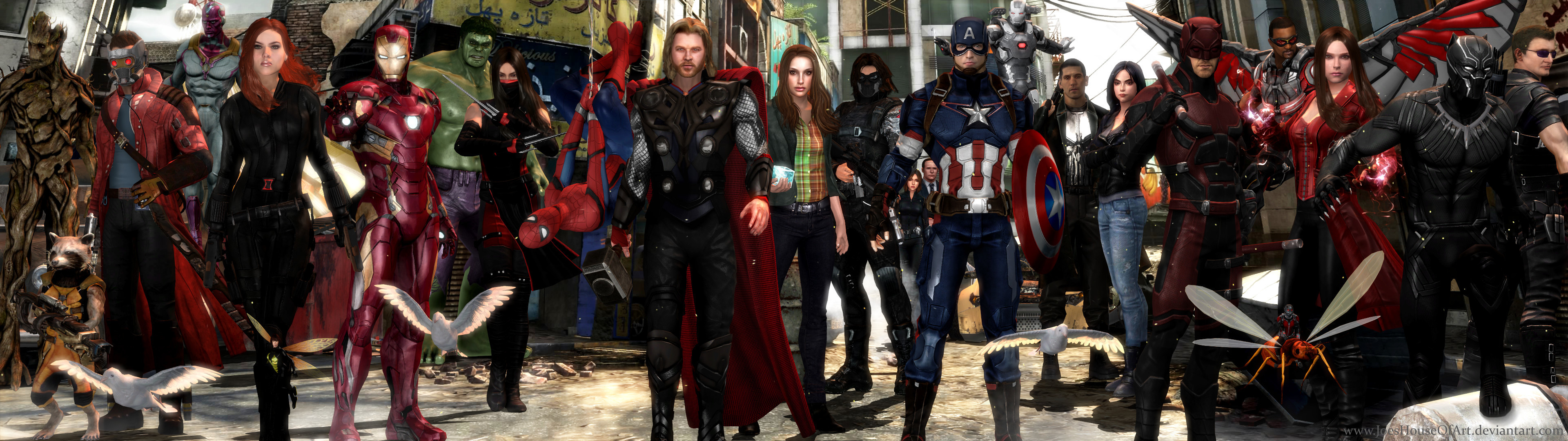 Avengers MCU – Dual Screen Wallpaper by ShaunsArtHouse