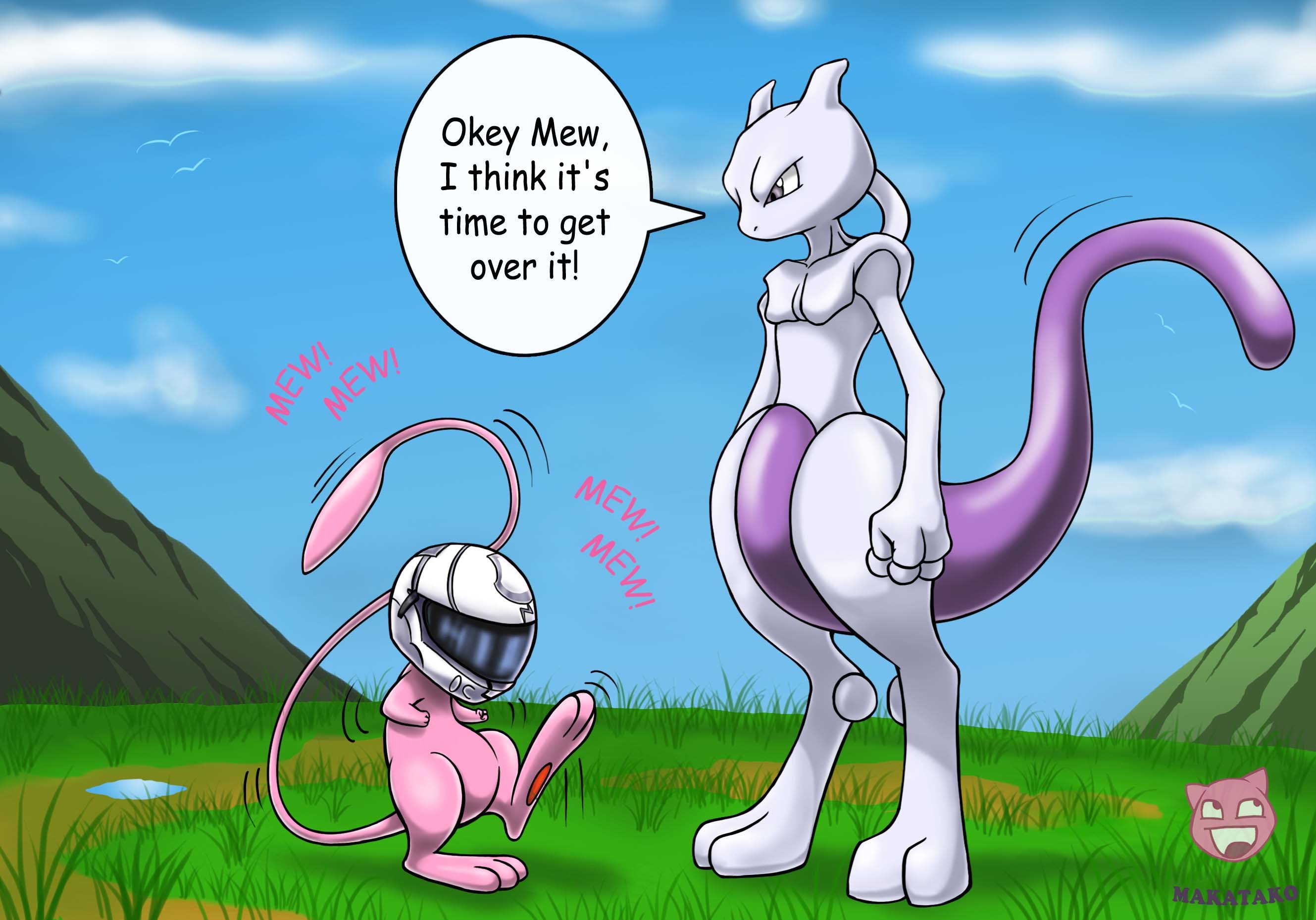 Mew and mewtwo comic