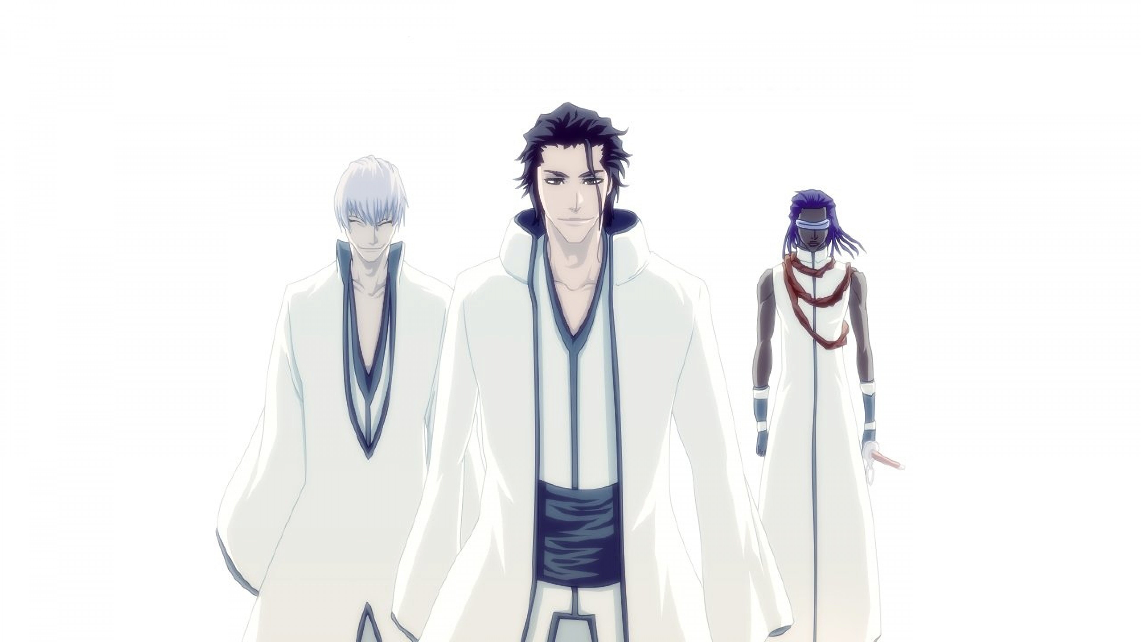 Wallpaper bleach, ichimaru gin, aizen sousuke, tousen kaname, boys, clothes