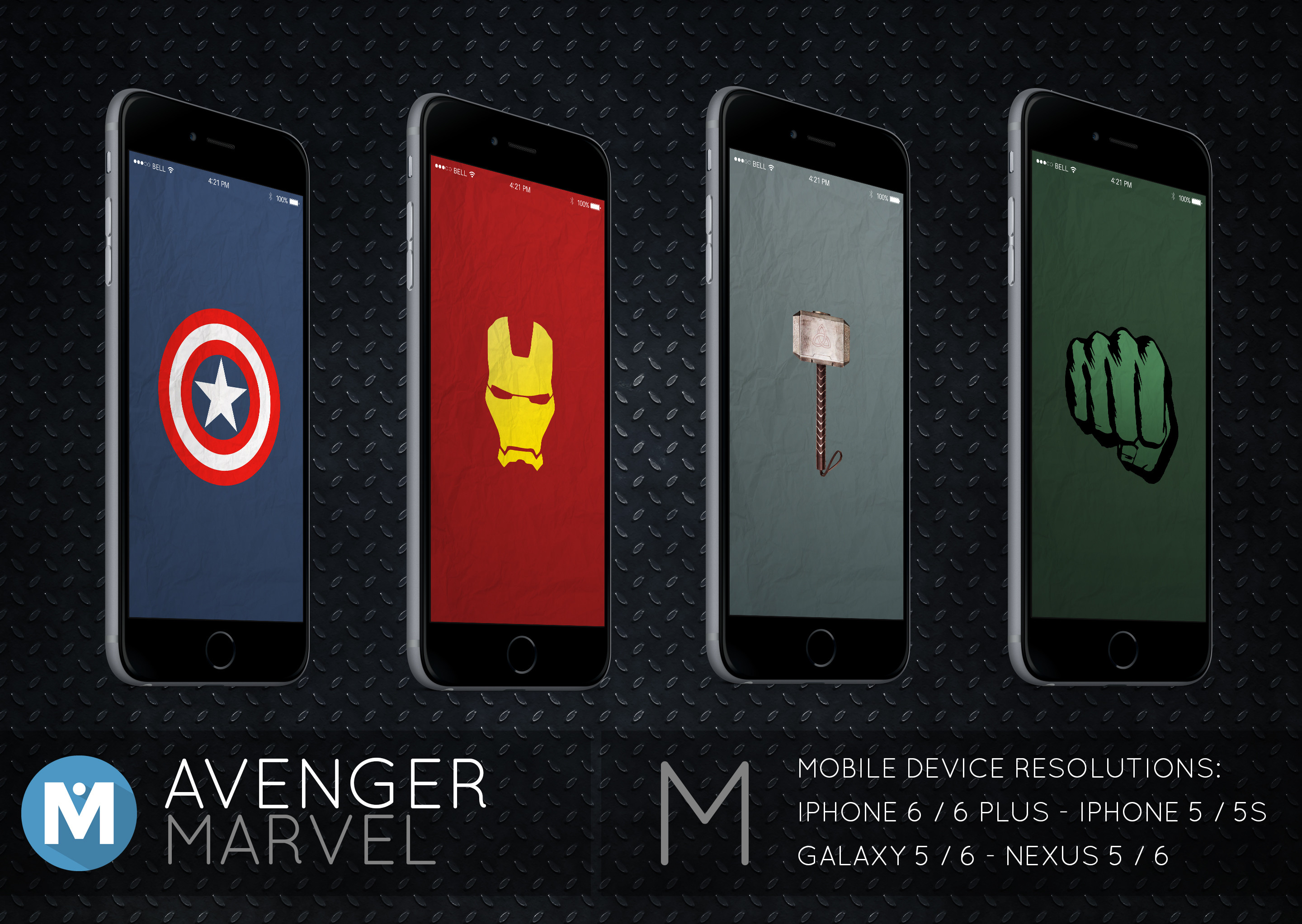 … MOBILE : Avenger Marvel Wallpaper Pack by polygn