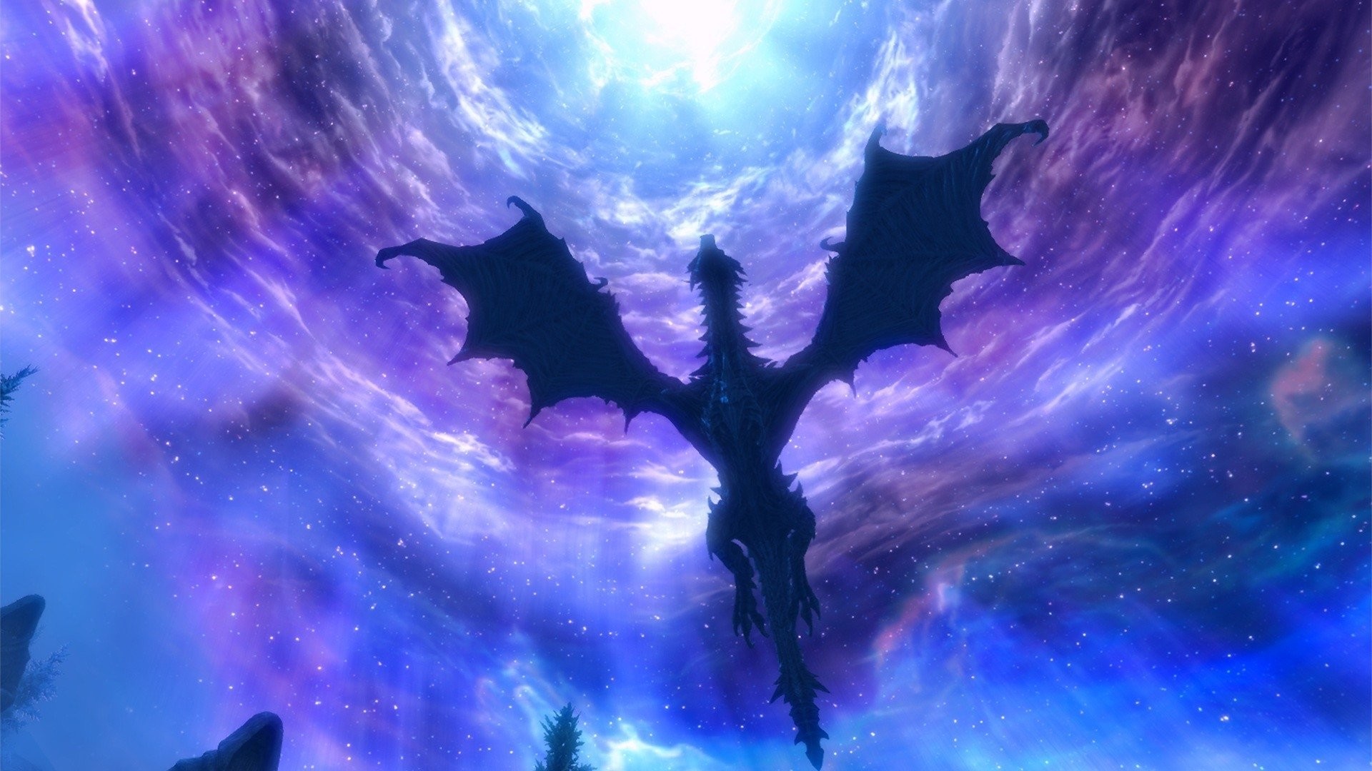 Video Game – The Elder Scrolls V Skyrim Dragon Sky Fantasy Wallpaper