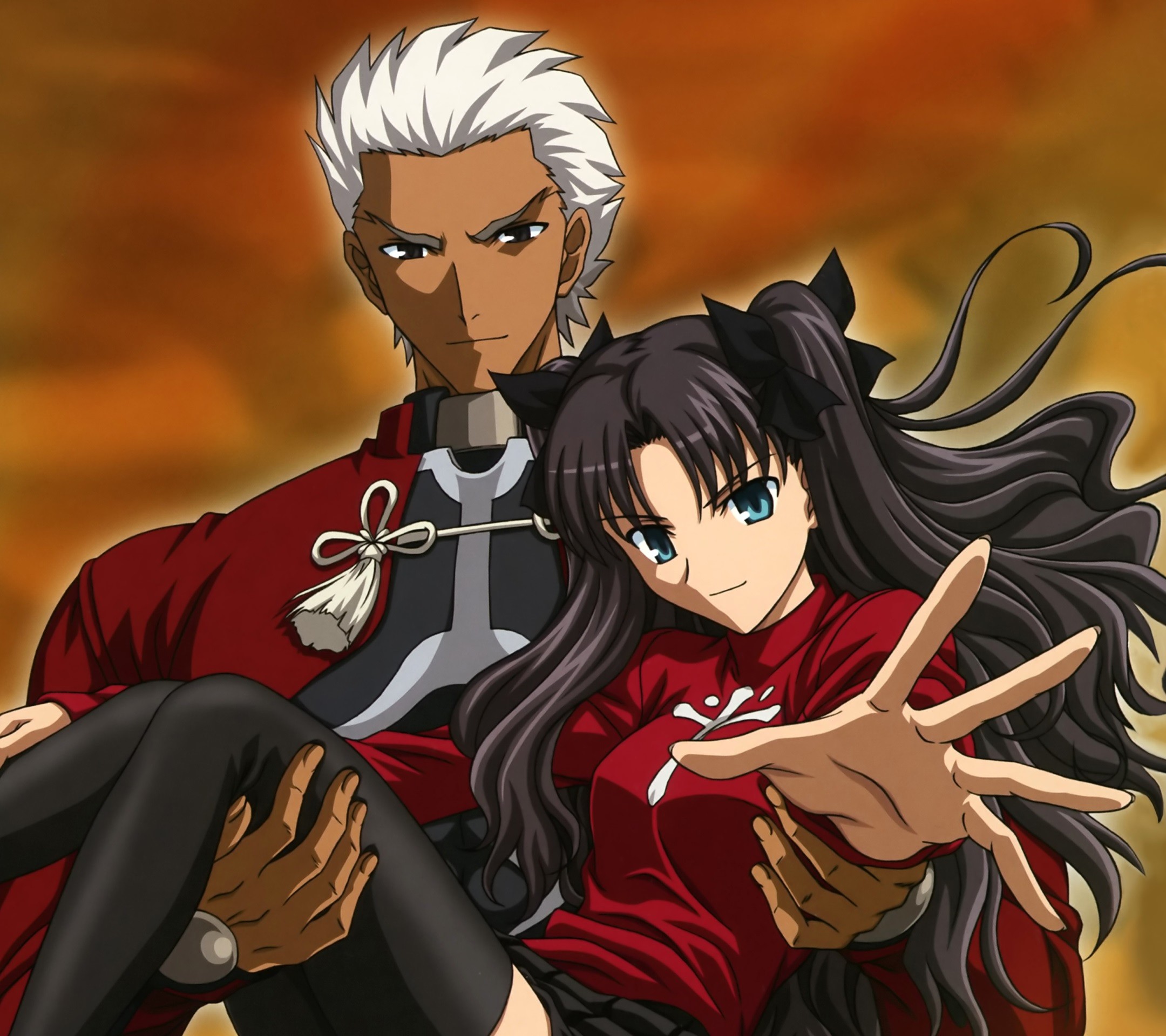 Fate Stay Night Unlimited Blade Works Rin Tohsaka Archer.Android wallpaper 2160×1920