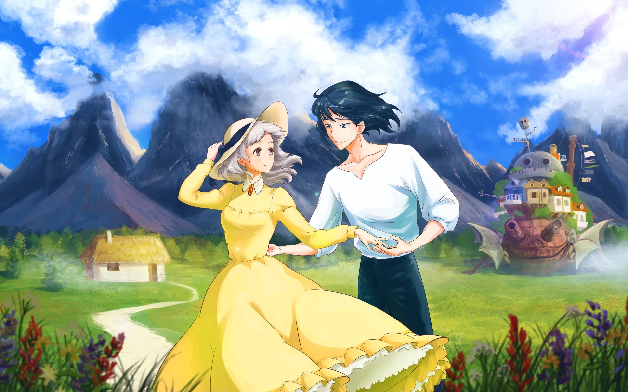 Howl s moving castle sophie hatter and prince justin hd wallpaper