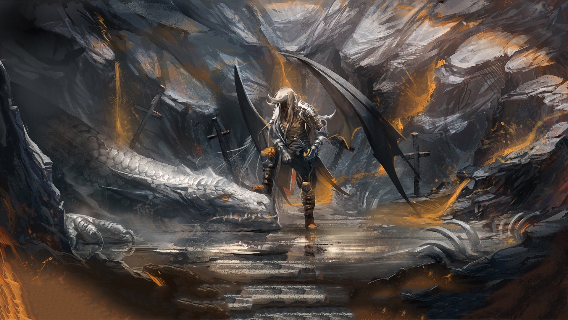 Artwork Dark Elves Dragons Drow Fantasy Art Wings