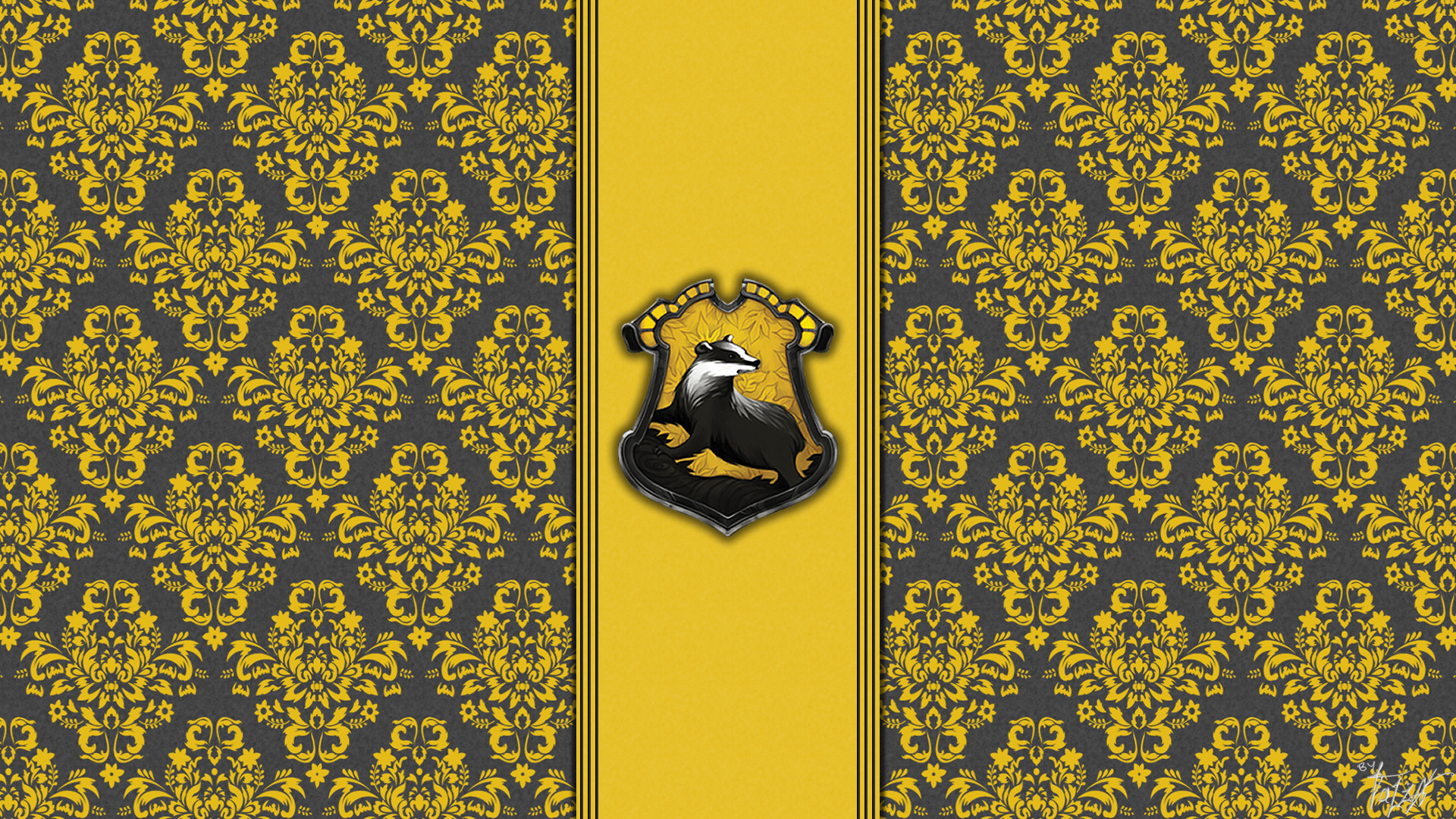 House hufflepuff wallpaper hogwarts paper art theladyavatar | Harry Potter  | Pinterest | Colors, Paper and Desktop wallpapers