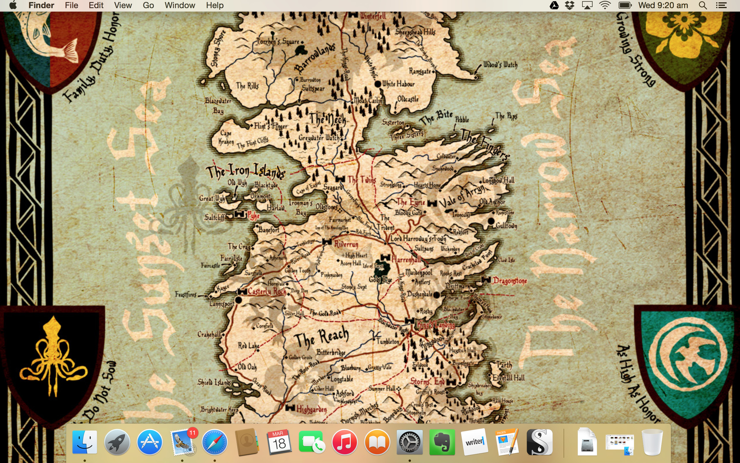 #Wallpaper Wednesday The Seven Kingdoms of Westeros Woelf Dietrich