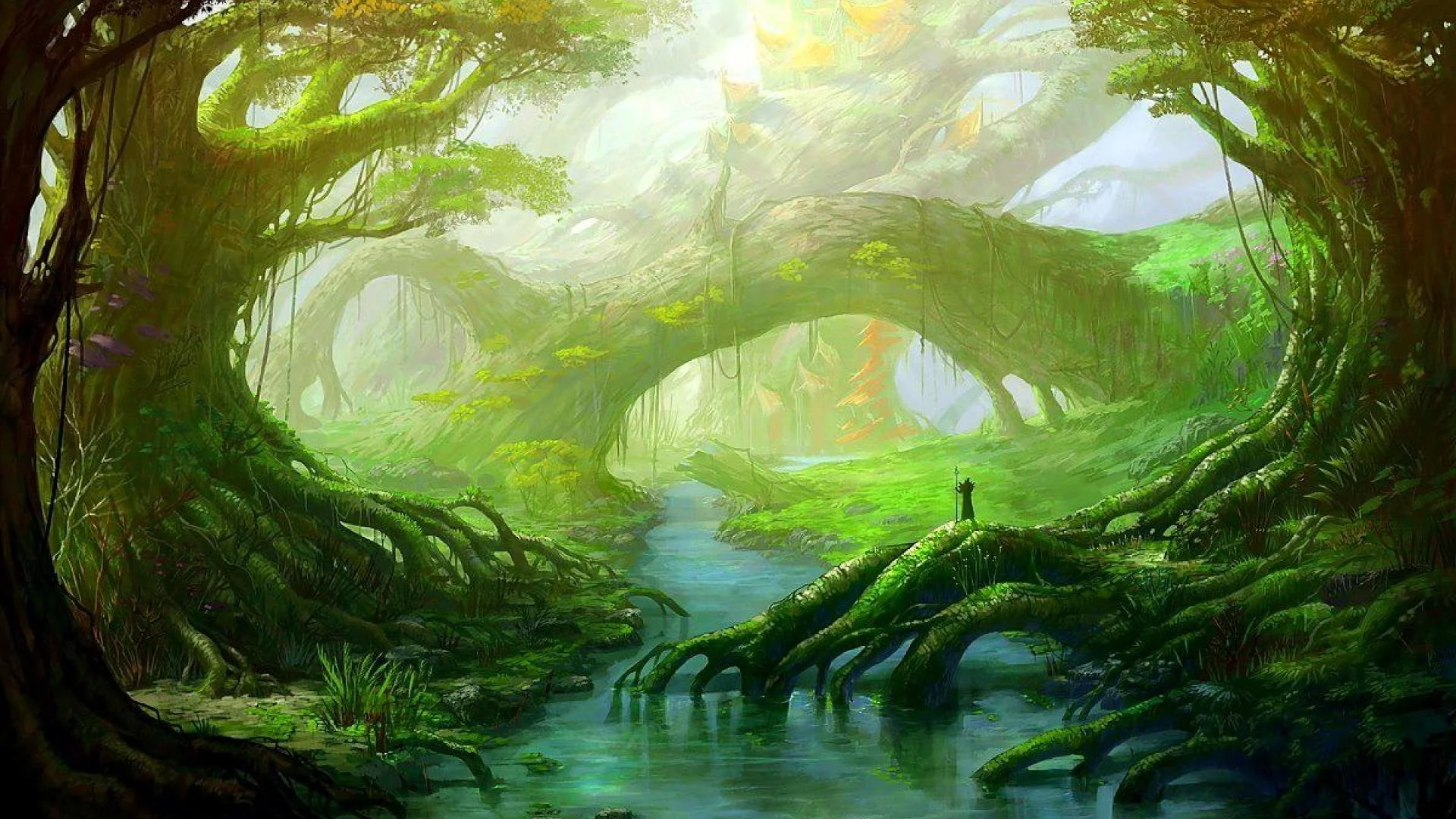 Wallpaper ID 298630  Fantasy Forest Phone Wallpaper Tree 1644x3840 free  download
