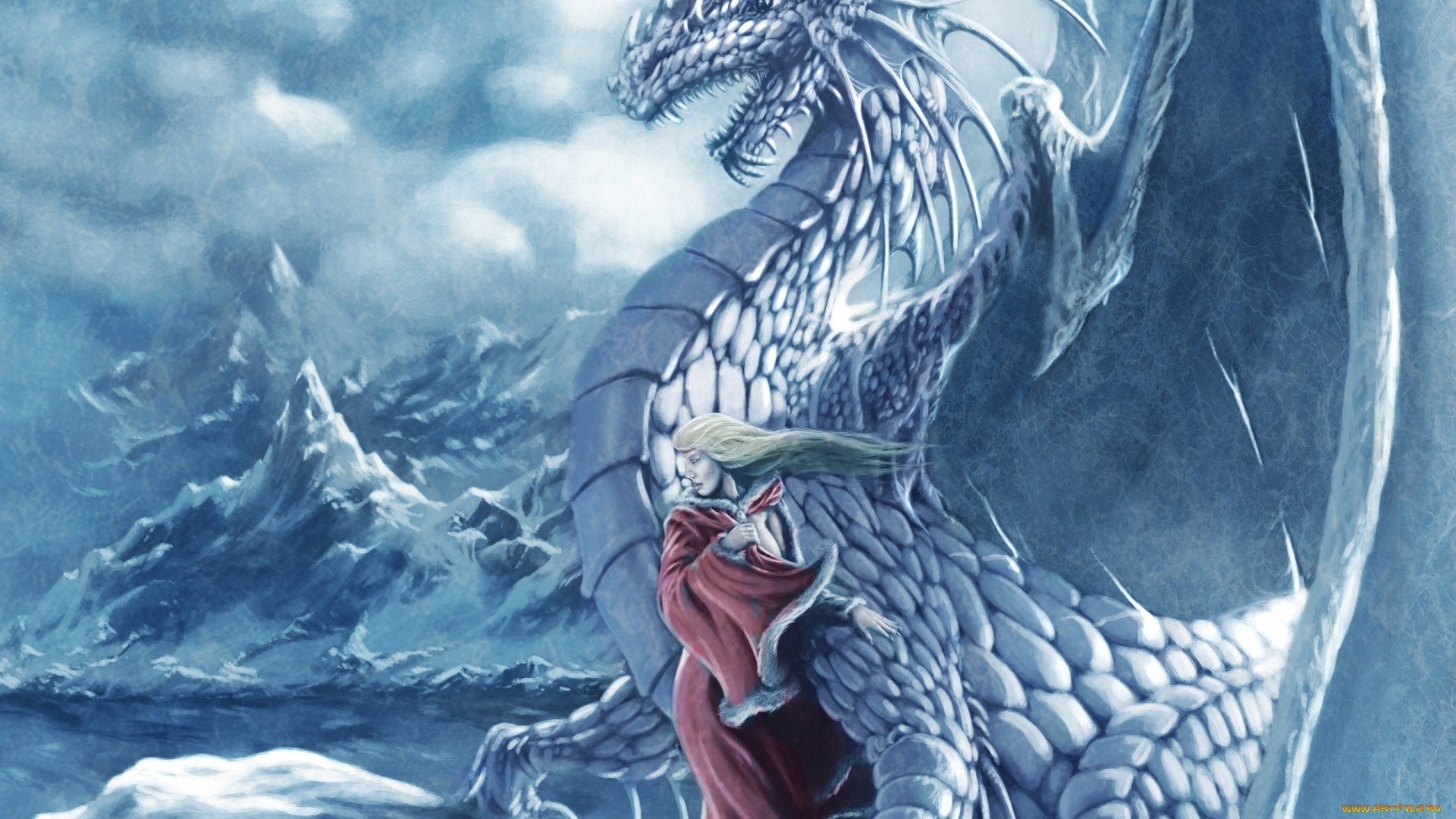 Ice Dragon Wallpaper by depca on DeviantArt