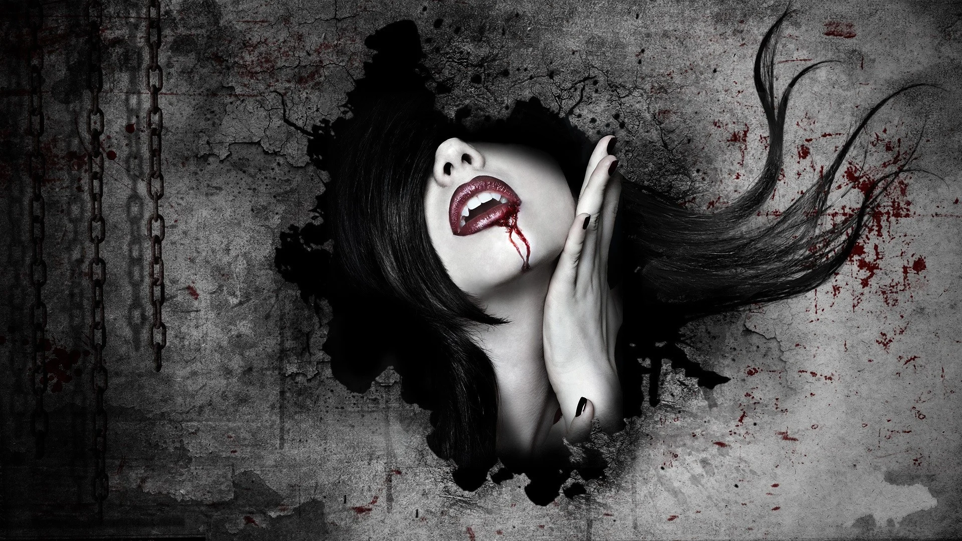 women vampires blood face wallpaper | | 31072 | WallpaperUP .