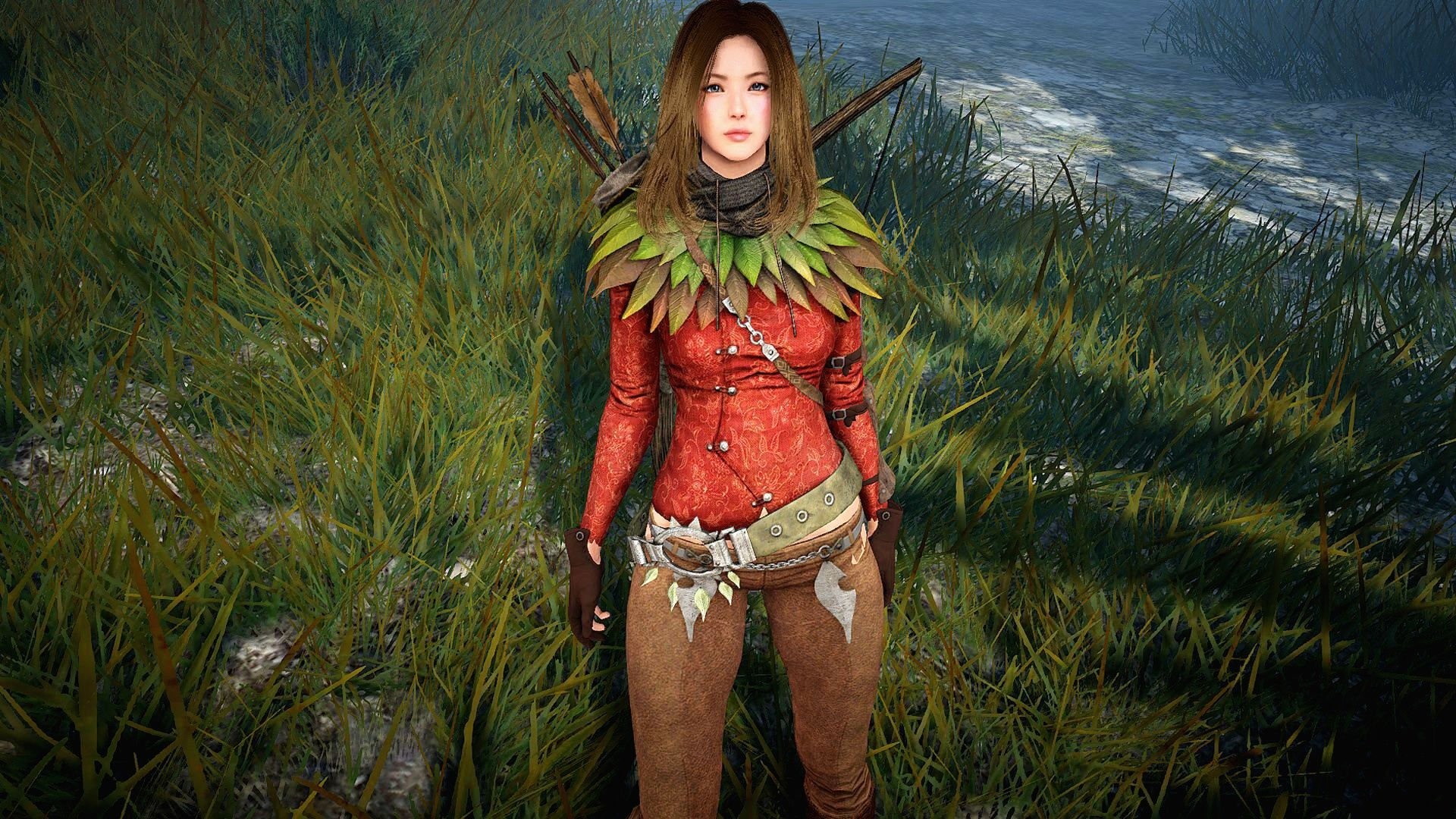 Arts woman girl black desert fantasy elf ranger archer