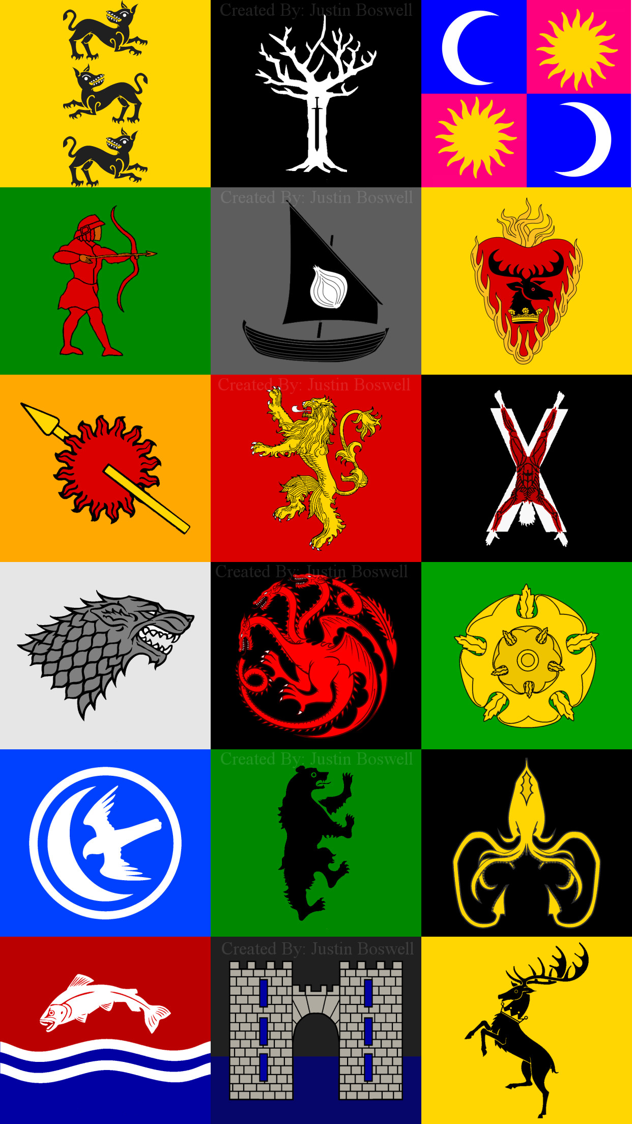 Game of Thrones iPhone 7 plus with Border House Sigil Wallpaper Houses  Clegane Forrester, Tarth Tarly Seaworth Baratheon Martell Lannister Bolton  Stark …