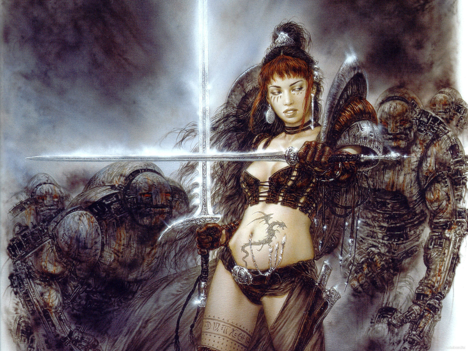Luis Royo Royo fantasy other warriors females weapons swords other wallpaper 22417 WallpaperUP