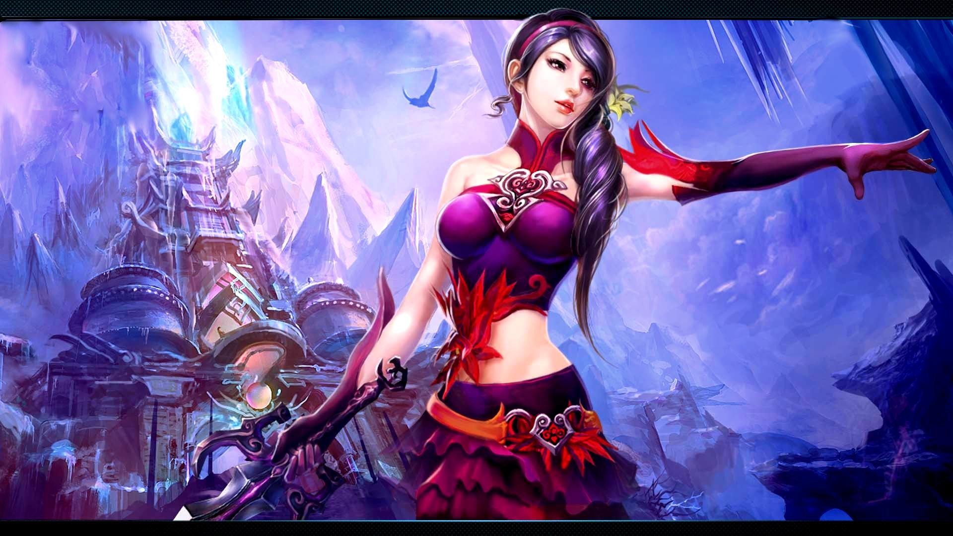 Fantasy – Women Warrior Woman Warrior Fantasy Woman Girl Asian Weapon Wallpaper