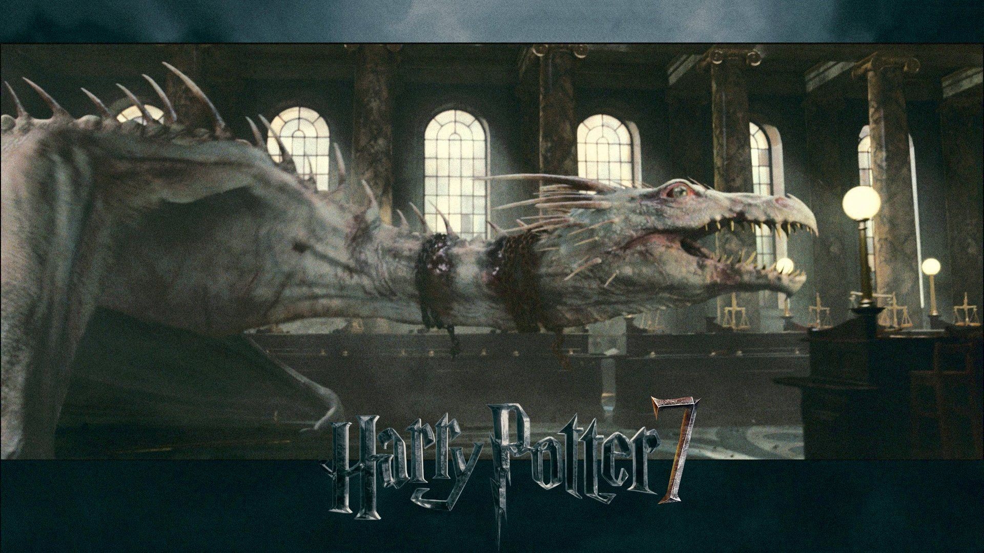 Harry Potter Deathly Hallows Dragon Wallpaper. Download