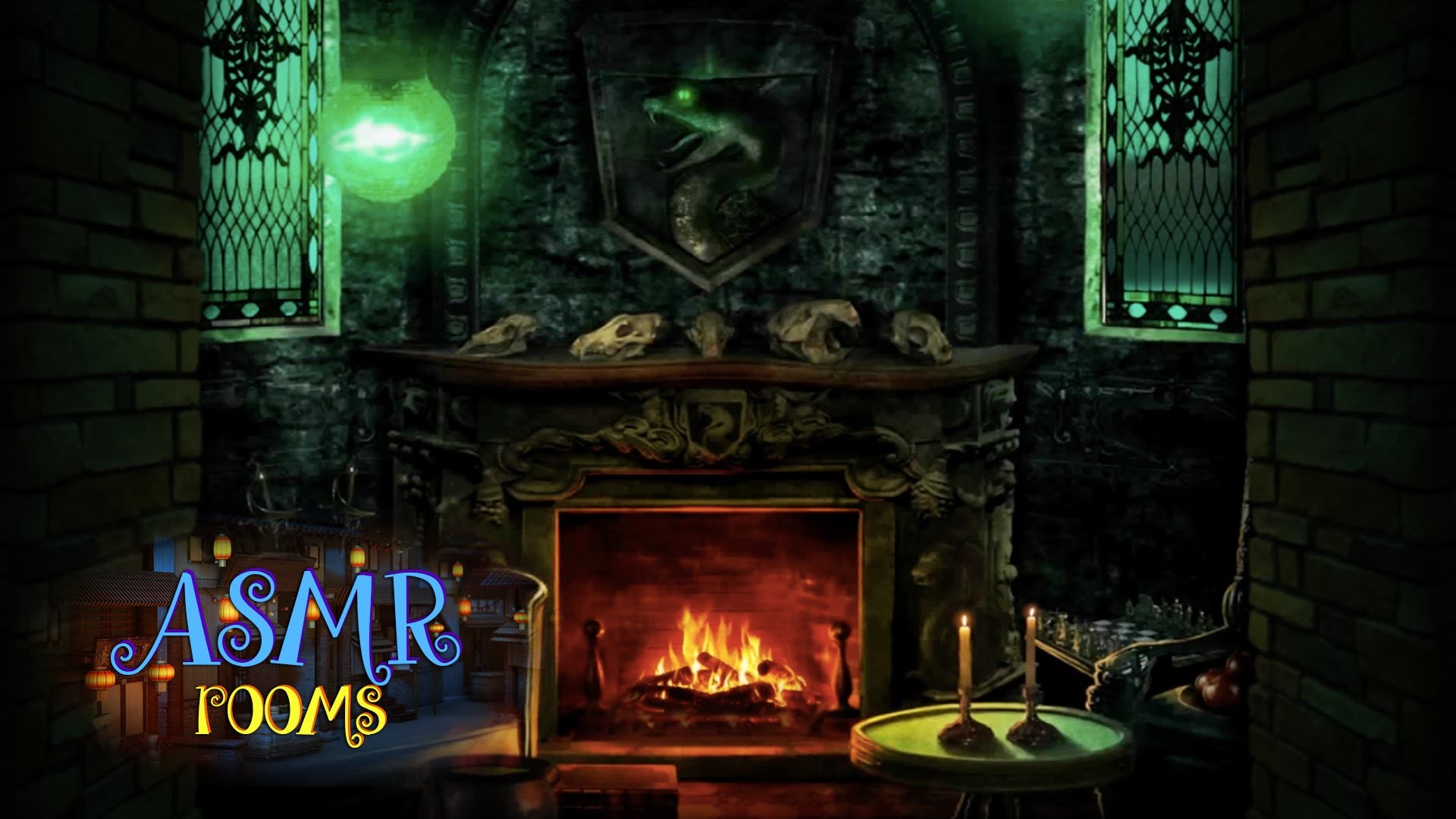 Harry Potter ASMR – Slytherin Common Room – POV HD ambient sound white  noise – Cinemagraphs – YouTube
