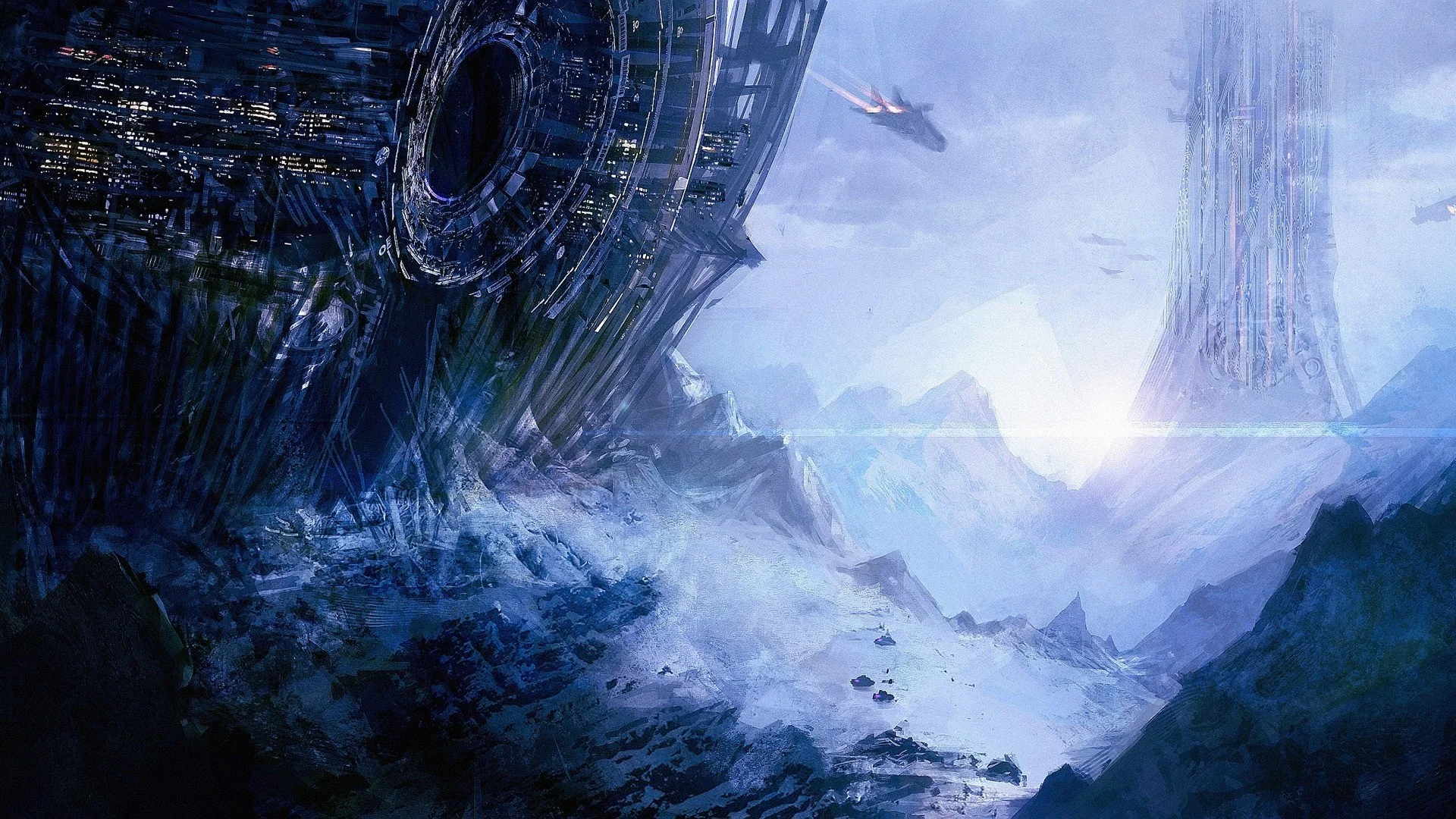 Artwork Spaceships Planets Concept Art Fantasy Space