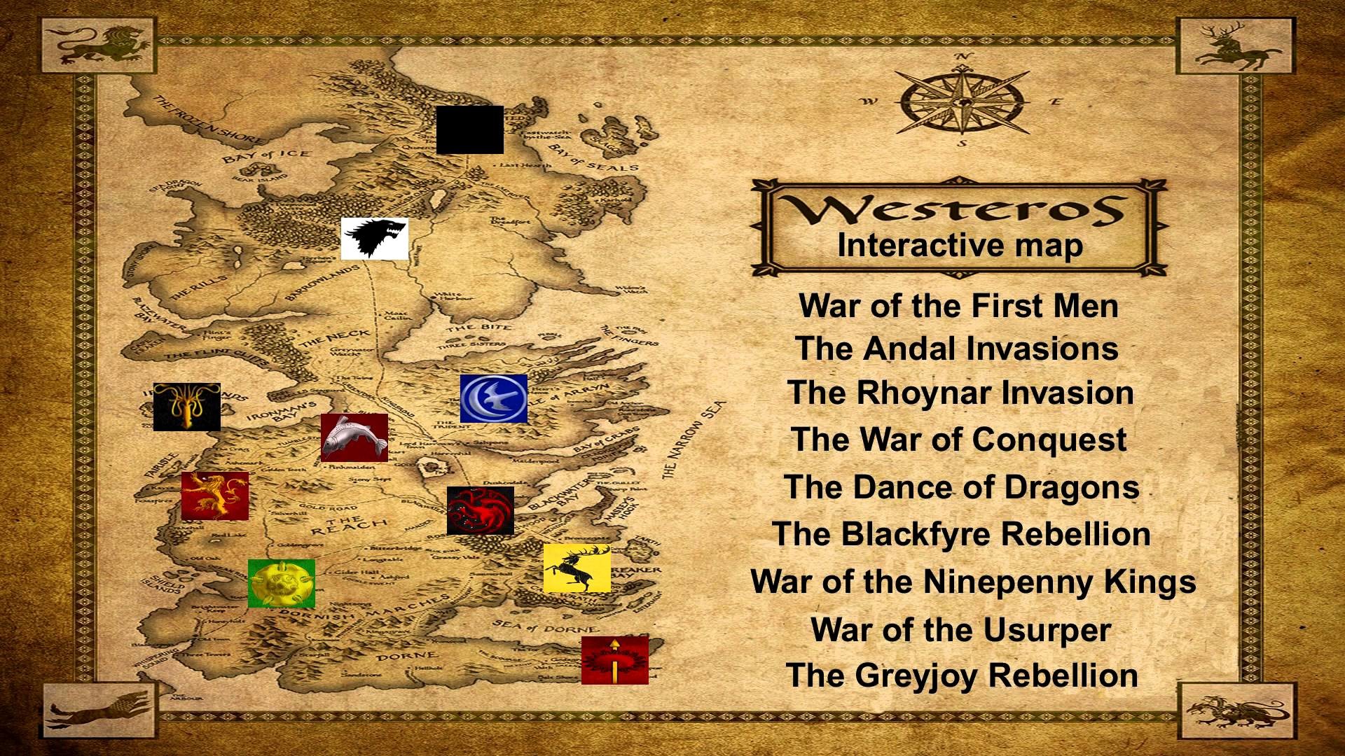 Westeros Lore Interactive Map