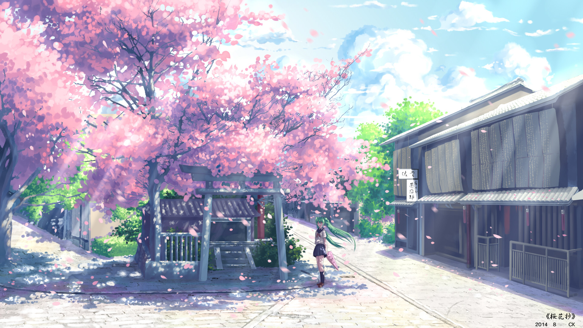 Vocaloid, Hatsune Miku, Anime, Cherry Blossom, School Uniform Wallpapers HD  / Desktop and Mobile Backgrounds