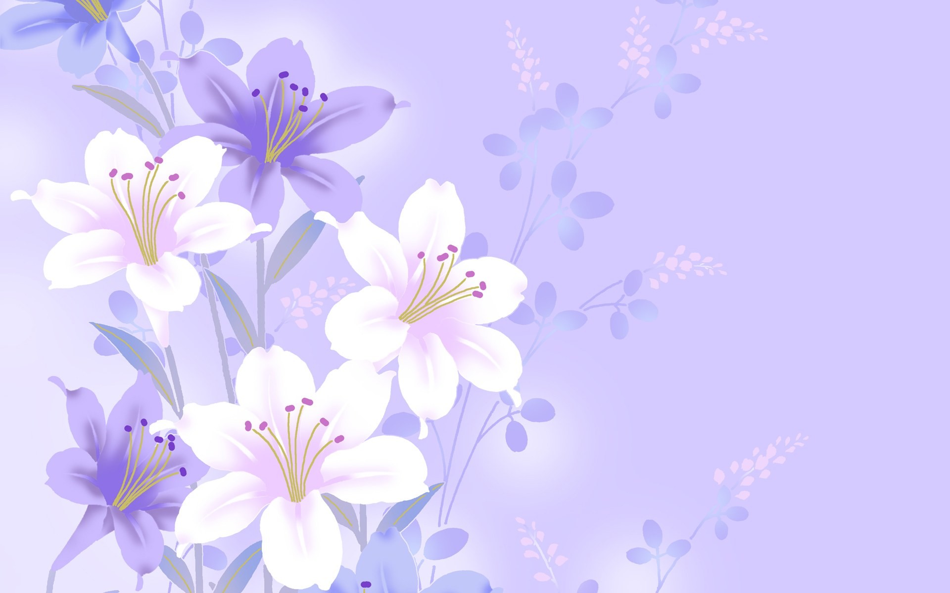 Simple flower wallpaper 1 19201200 purple flowers Pinterest Simple background design