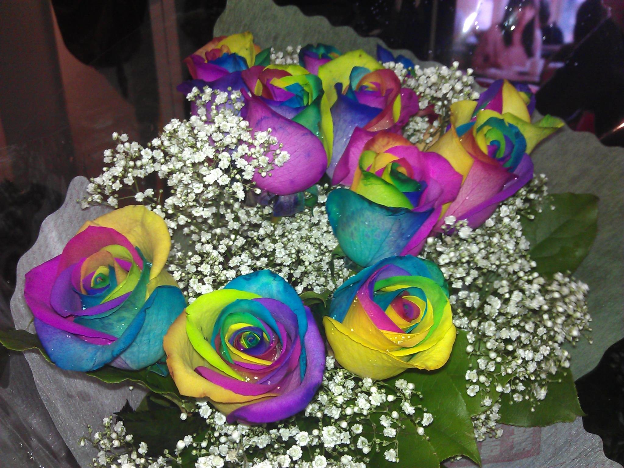 Today I learned that rainbow roses exist, and that they are amazing