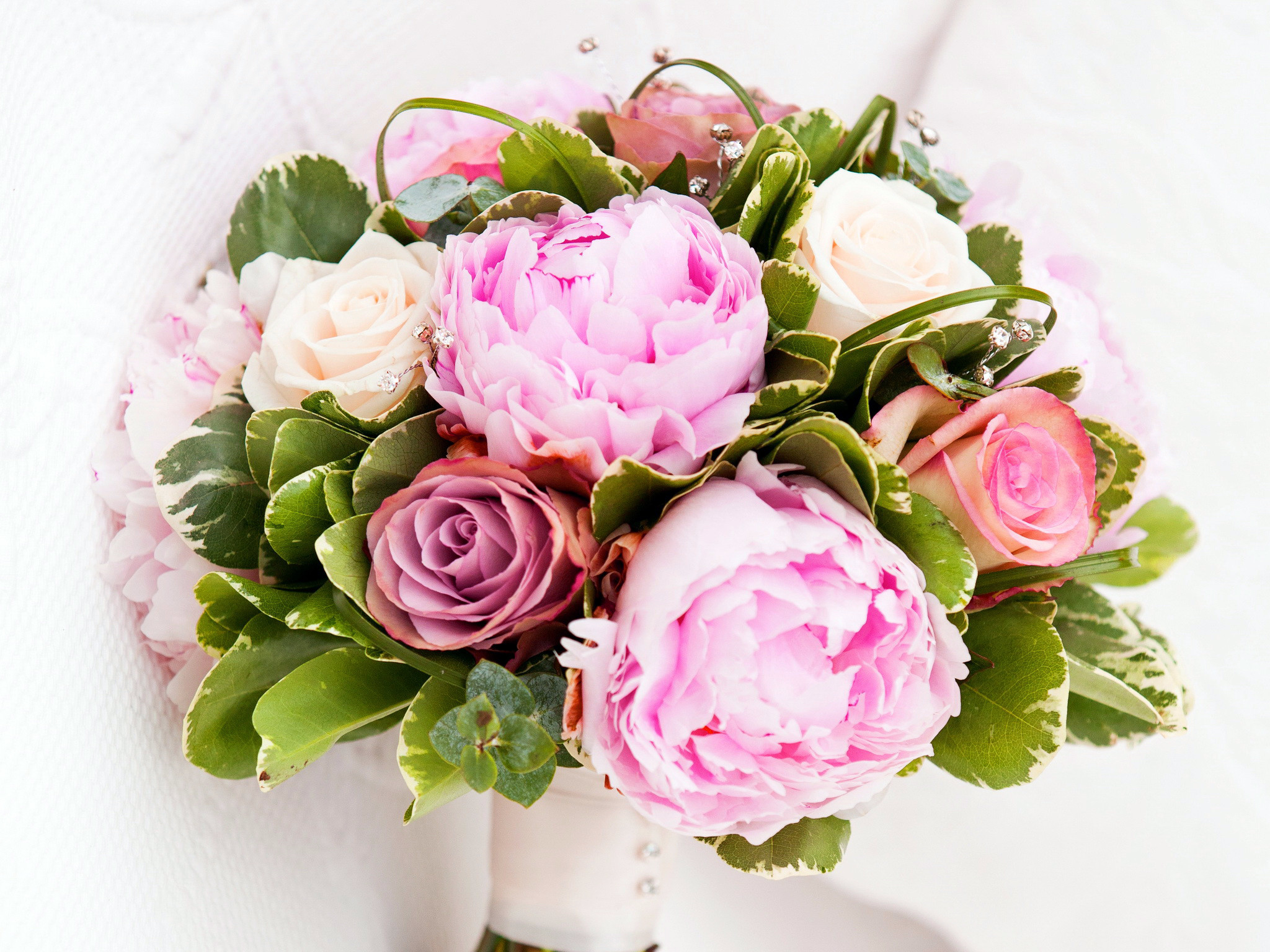 Bouquets Peonies Roses Flowers Wallpapers and photos