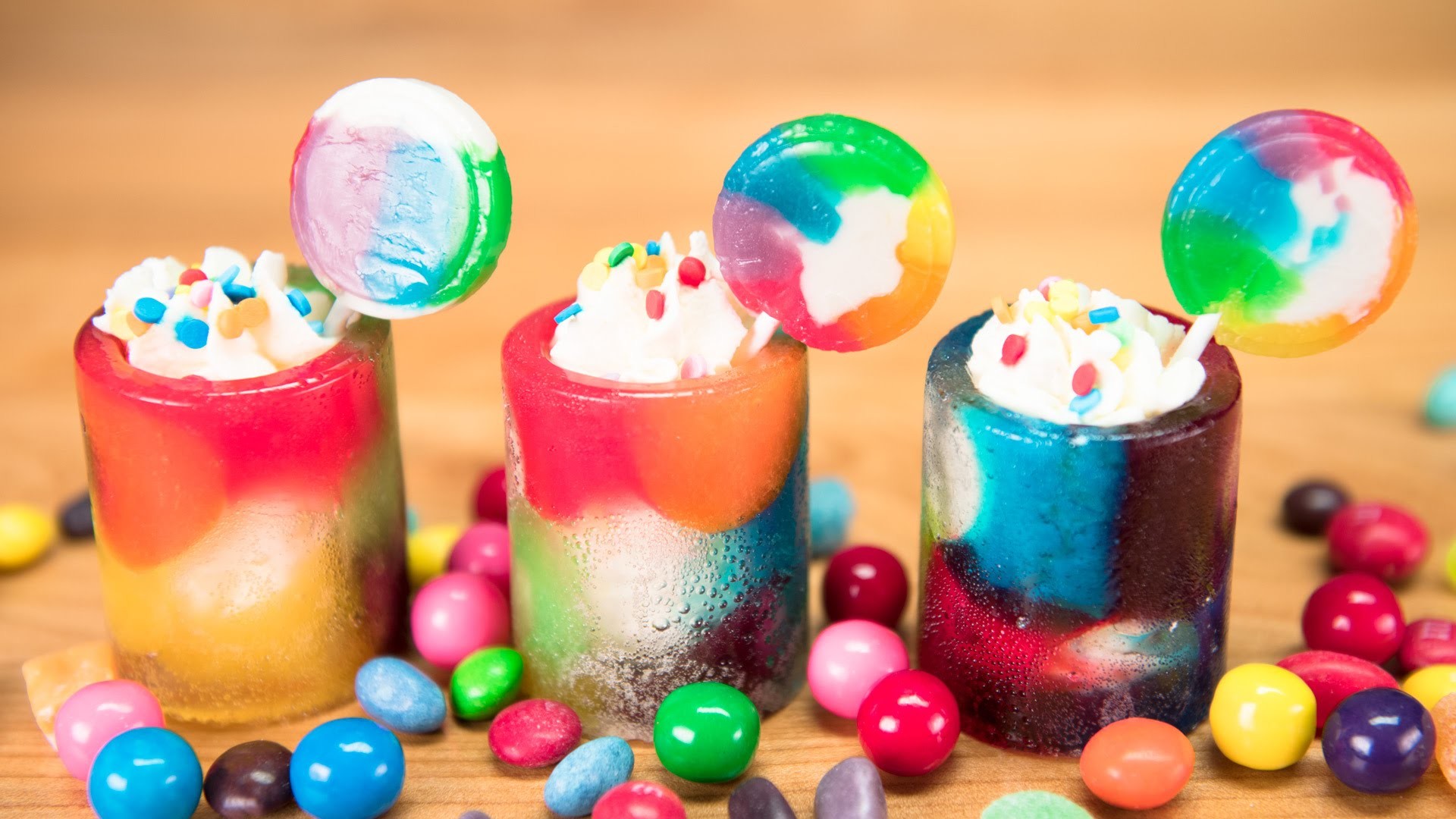 Rainbow Candy Cups with Skittles Soda from Cookies Cupcakes and Cardio –  YouTube