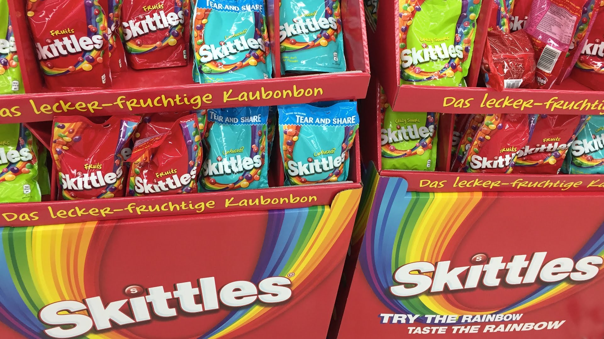 Skittles flavors Confused, Fruits and Crazy Sours in New Overview Review –  YouTube