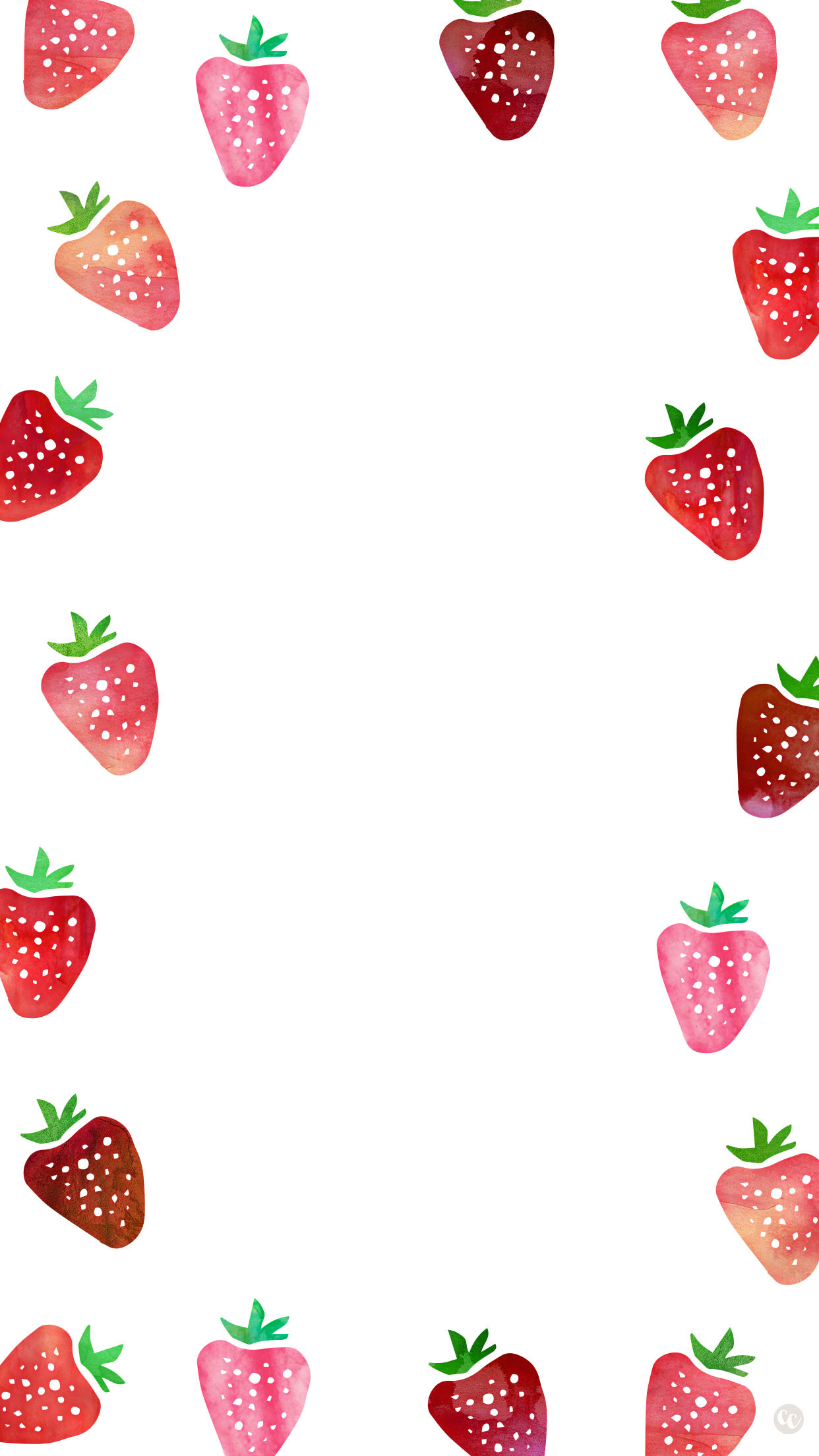 Dress up your smartphone with this cute strawberry wallpaper Also available for desktop and iPad