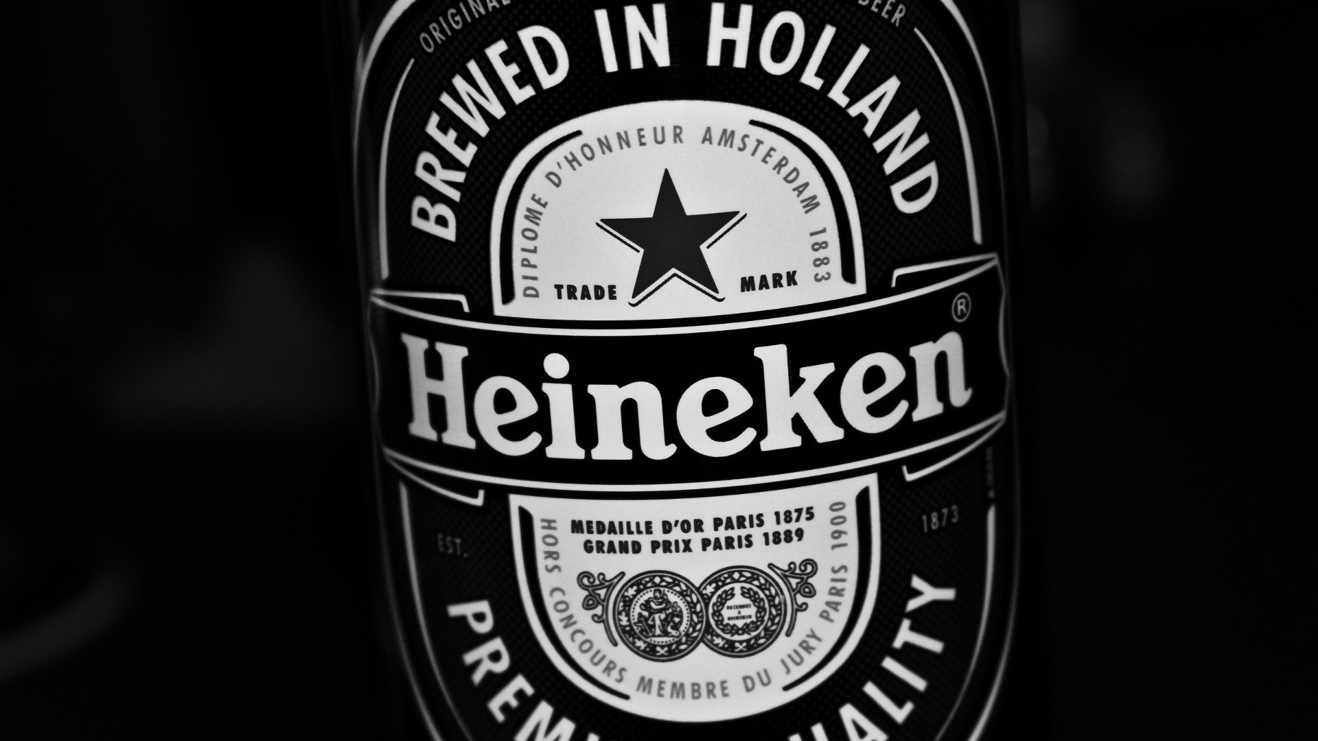 Preview wallpaper heineken, beer, bottle, brand, alcohol 1920×1080