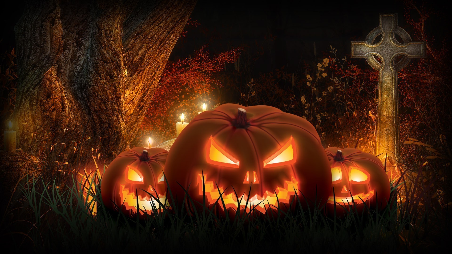 Facebook Halloween Jack Pumpkin Backgrounds.