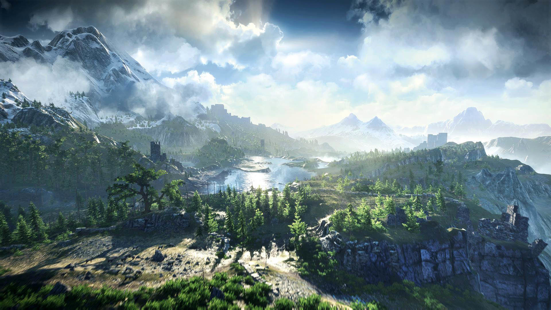 The Witcher 3 Wild Hunt HD Wallpaper  Dual monitor wallpaper Dual screen  wallpaper 3840x1080 wallpaper
