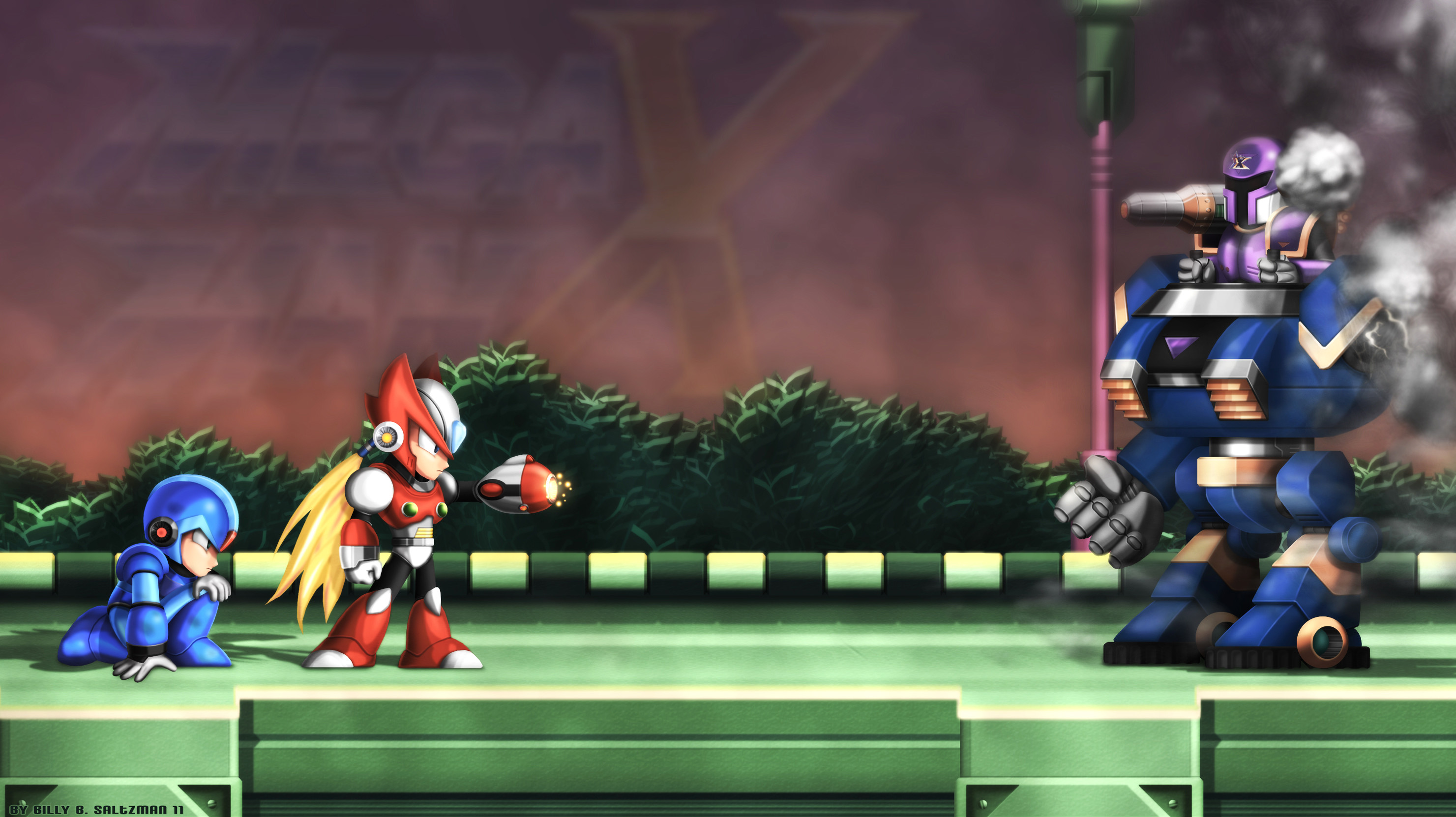 Mega Man X1 Upclose with ZX by Billysan291