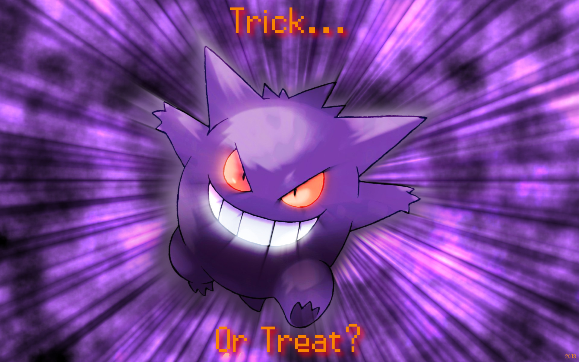 Wallpaper : pokemon, black, Gengar, purple, ghost 1920x1200