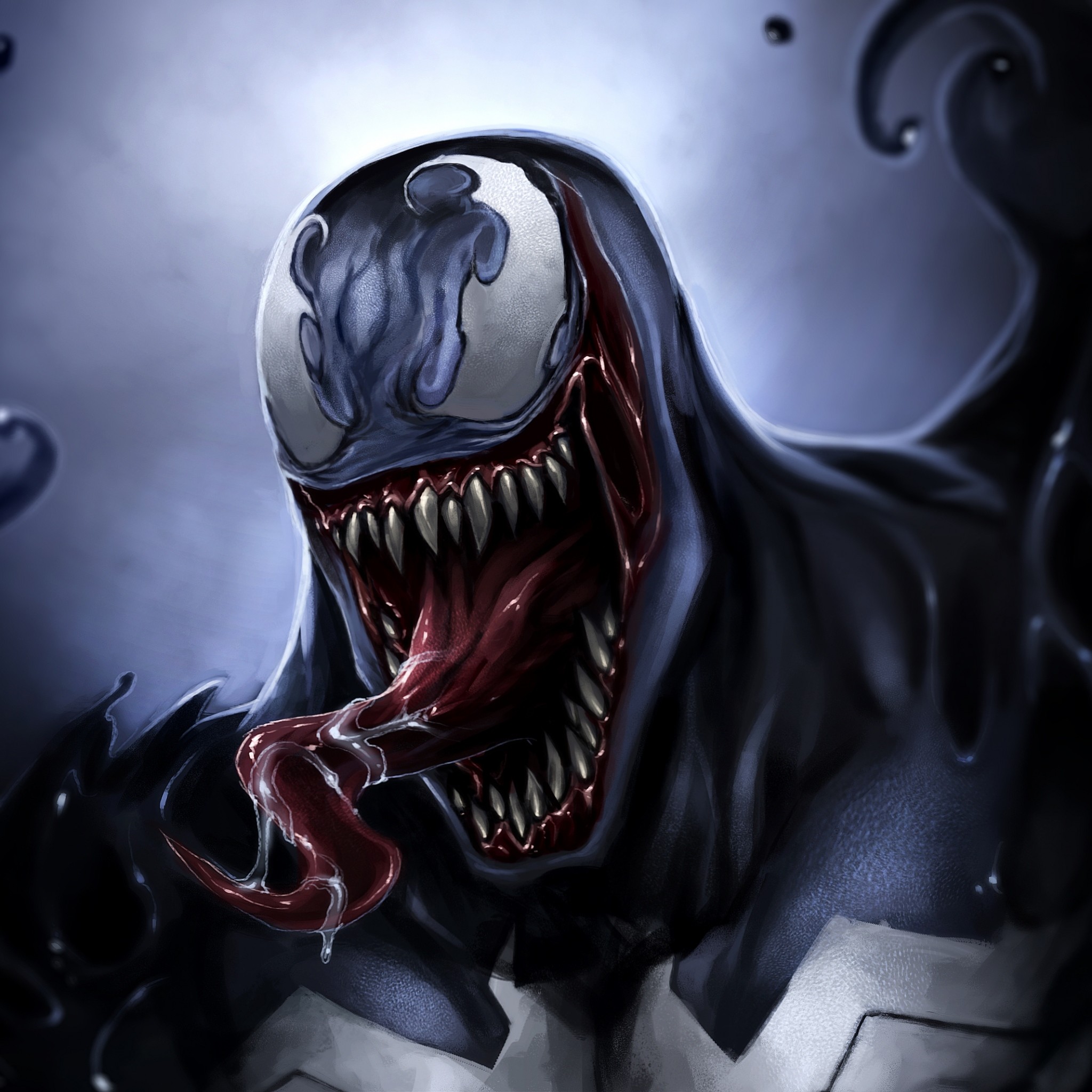 Preview wallpaper venom, eddie brock, art, monster, symbiote 2048×2048