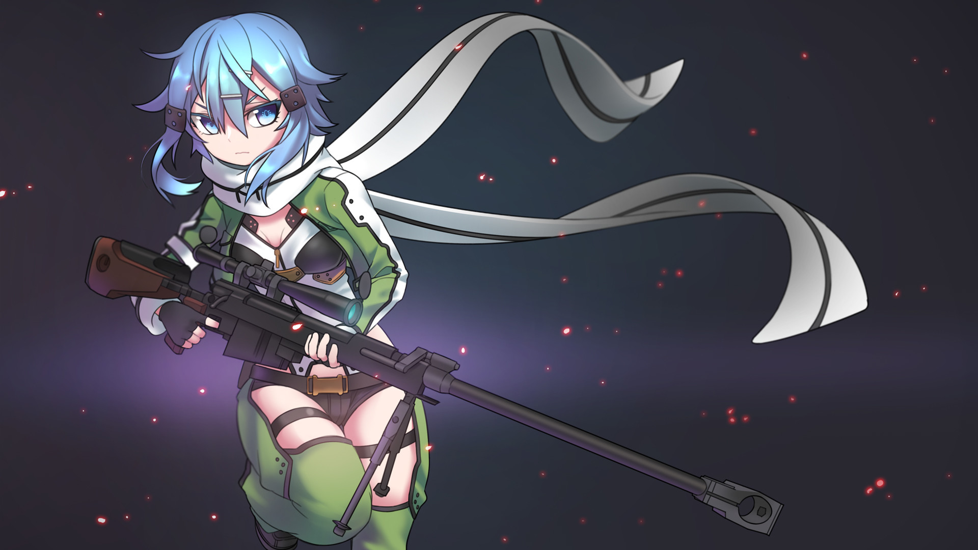 Sinon Sniper Rifle Sword Art Online 2 Anime Girl Gun Gale.