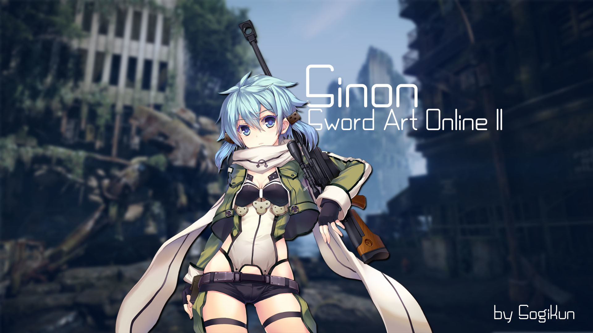 Sword Art Online II – Sinon Wallpaper by SogiKun