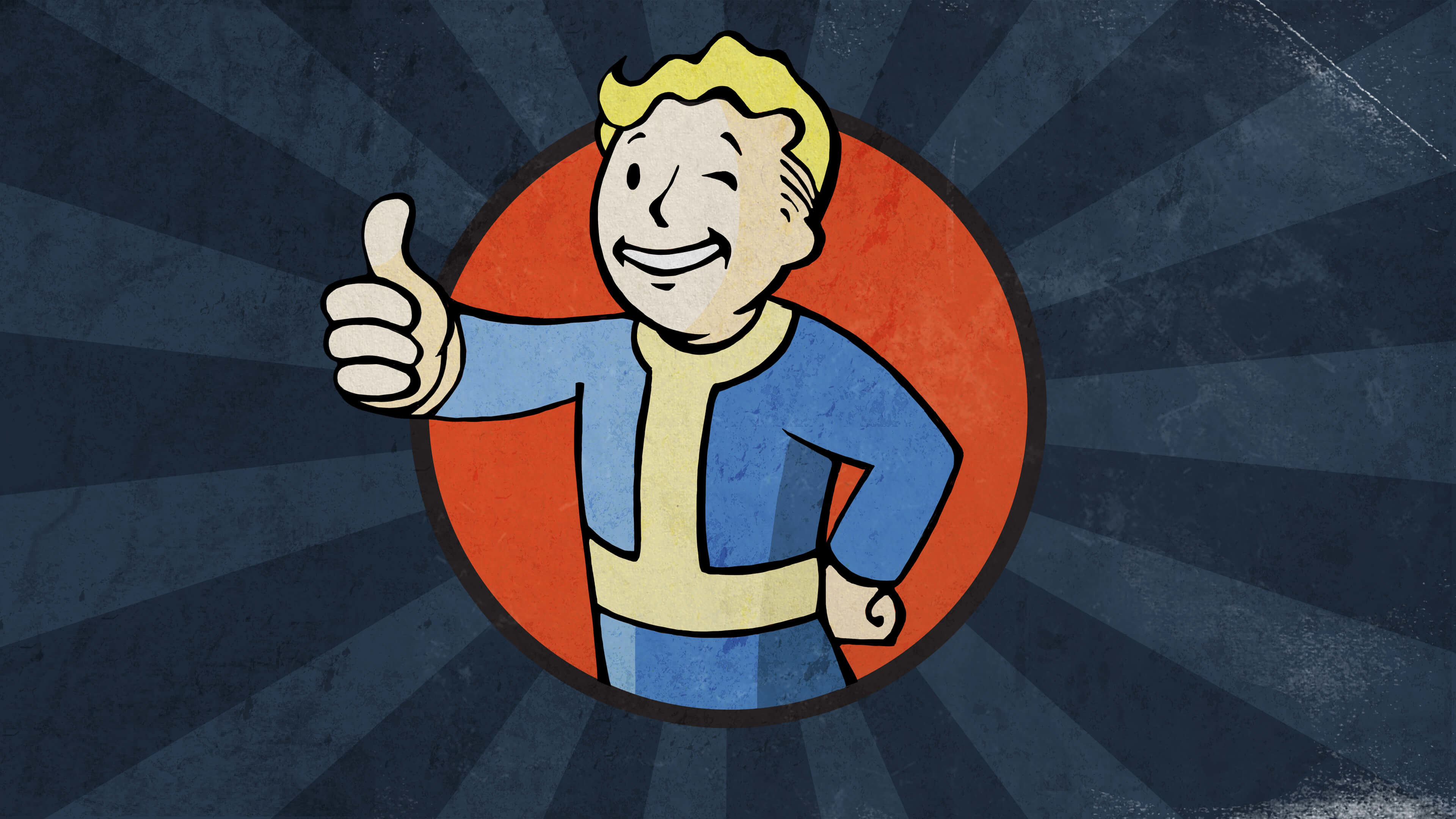 Fallout vault boy blue uhd 4k wallpaper