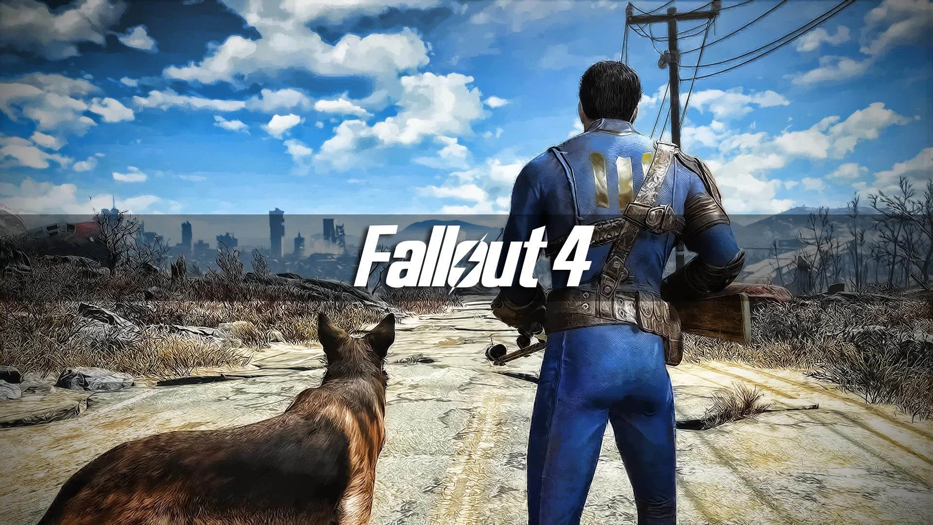 Survivor & his Dog – Fallout 4 wallpaper