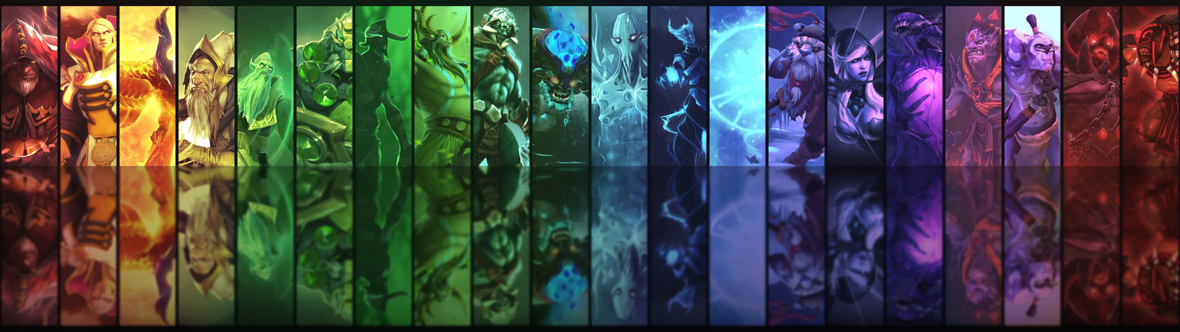 Dota2 Heroes Dual Monitor Background by 3i20d99e