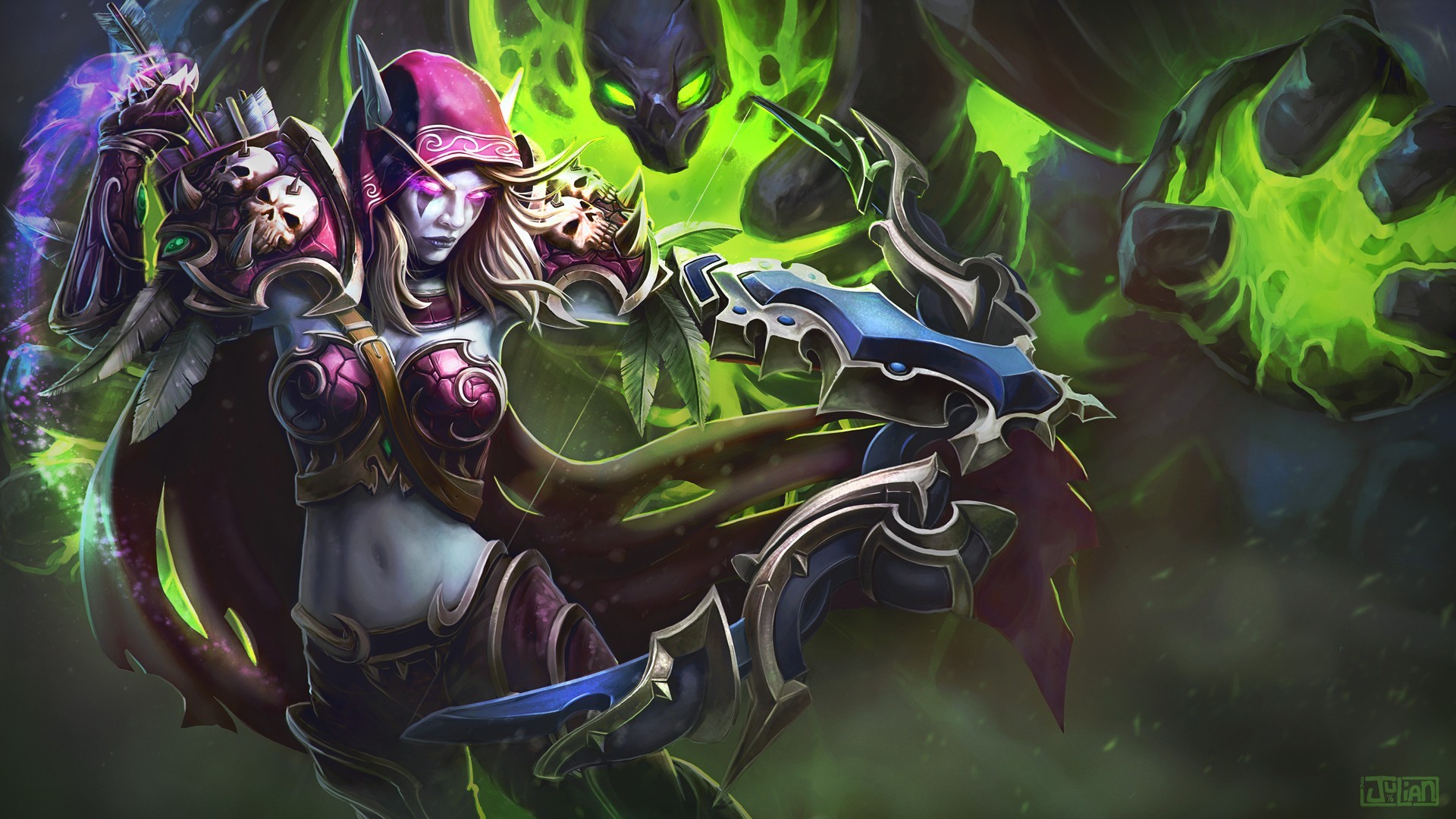 Sylvanas Windrunner, World of Warcraft, Video games, Bow, Arrows, Fantasy girl Wallpapers HD / Desktop and Mobile Backgrounds