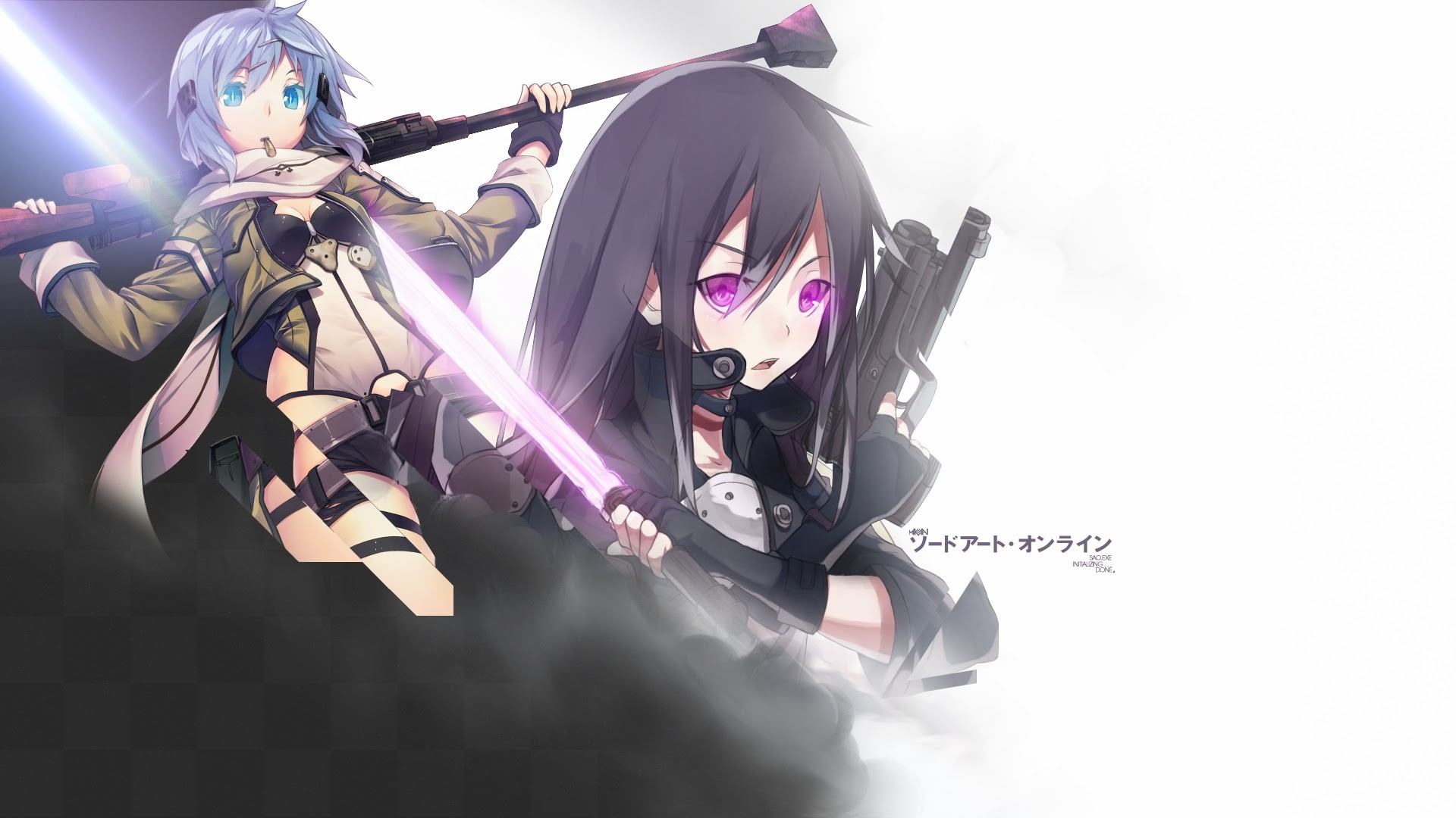 Gun Gale Online Sinon and Kirito – Sword Art Online Wallpaper