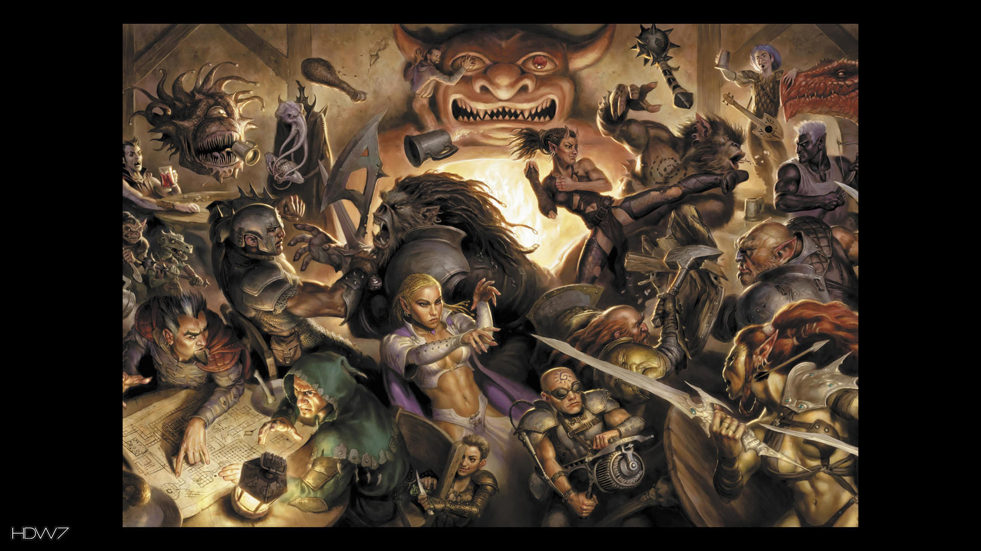 dungeons and dragons daggerdale tavern brawl widescreen hd wallpaper