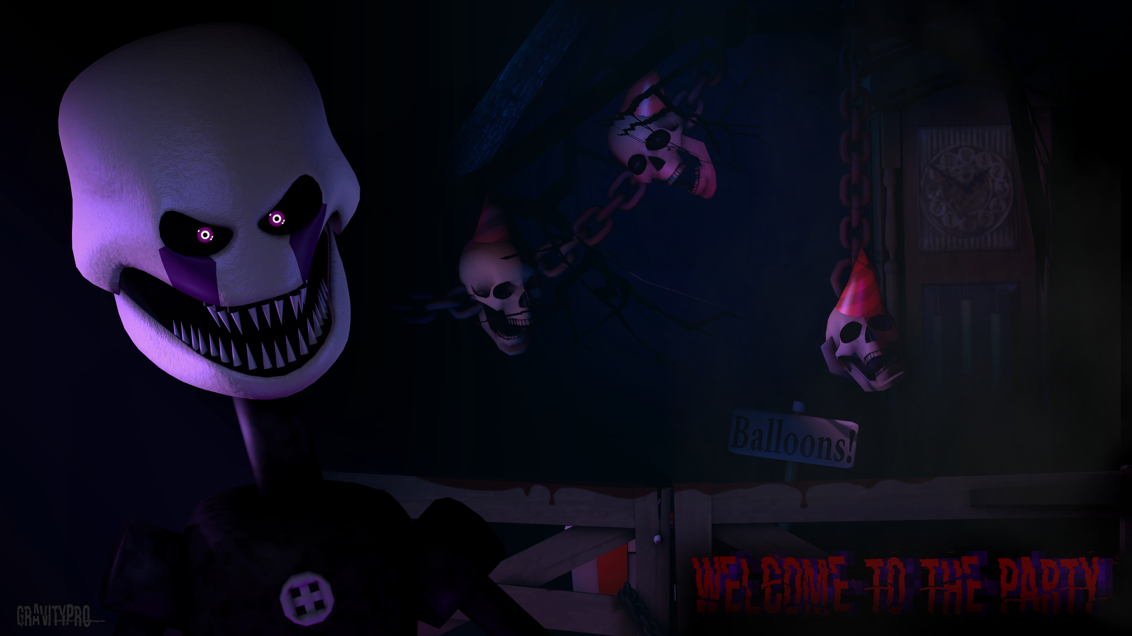Welcome to the Party FNAF SFM, 4K Wallpaper by GravityPro