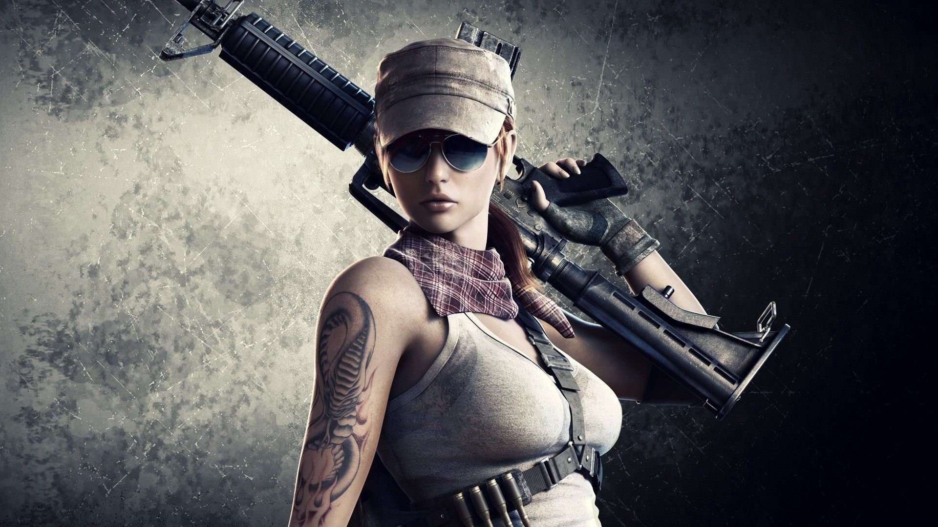 WOMEN AND GUNS – 3D game soldier tattoo girl wallpaper 555971 WallpaperUP