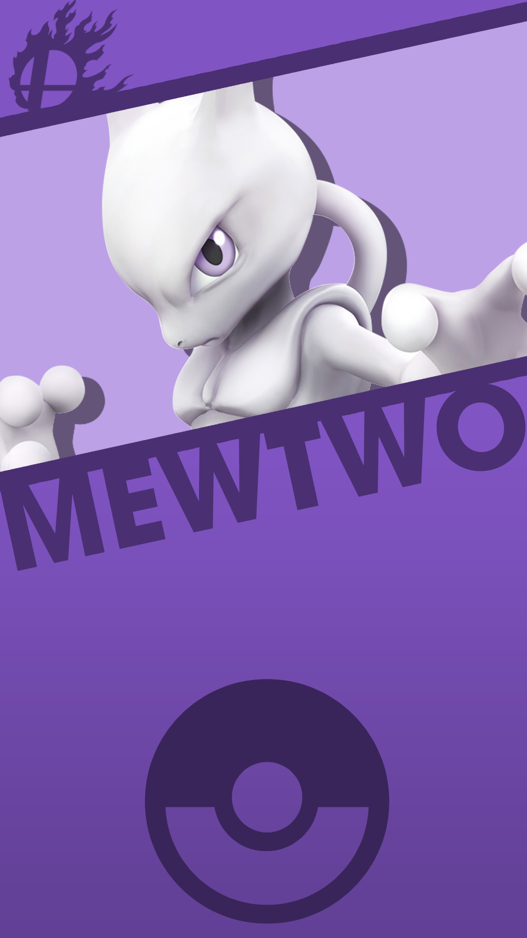 Phone Wallpaper by MrThatKidAlex24 Mewtwo Smash Bros. Phone Wallpaper by  MrThatKidAlex24